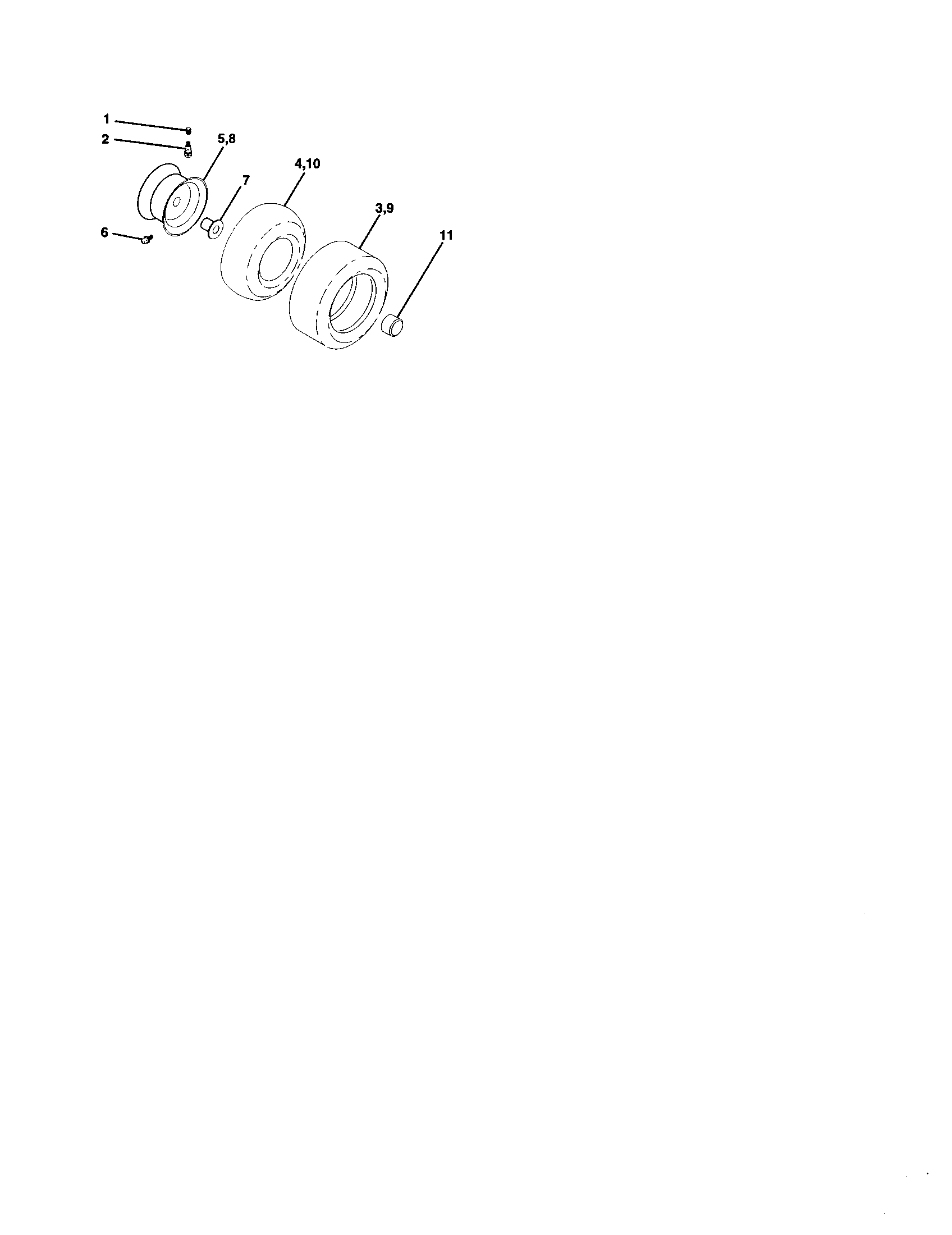 Craftsman 917279901 wheels and tires diagram