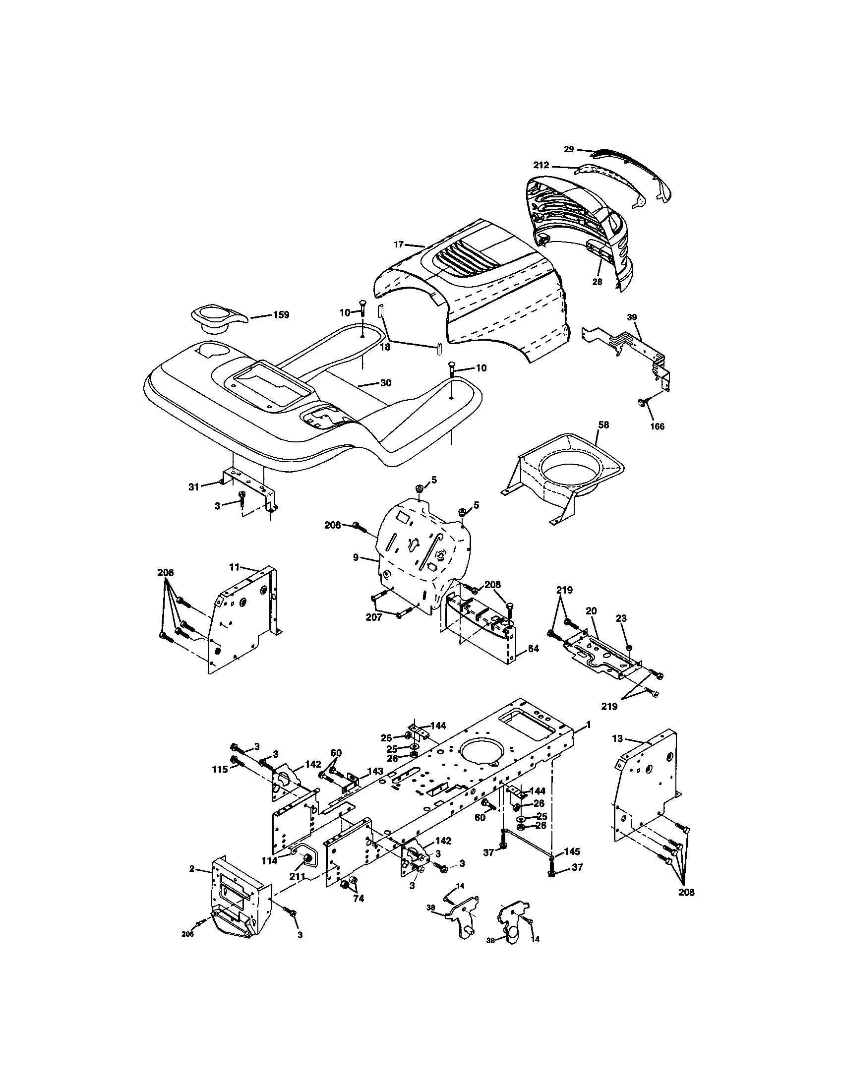 Craftsman 917271910 chassis and enclosures diagram