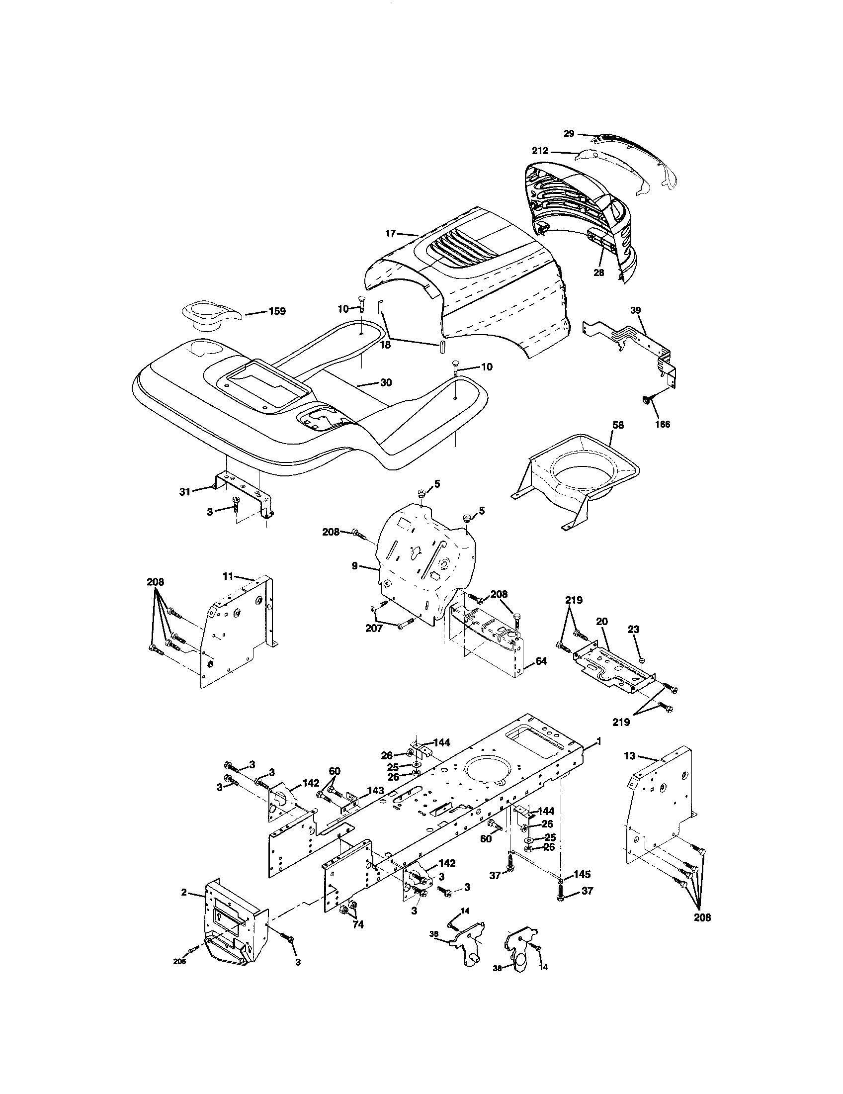 Craftsman 917272462 chassis and enclosures diagram
