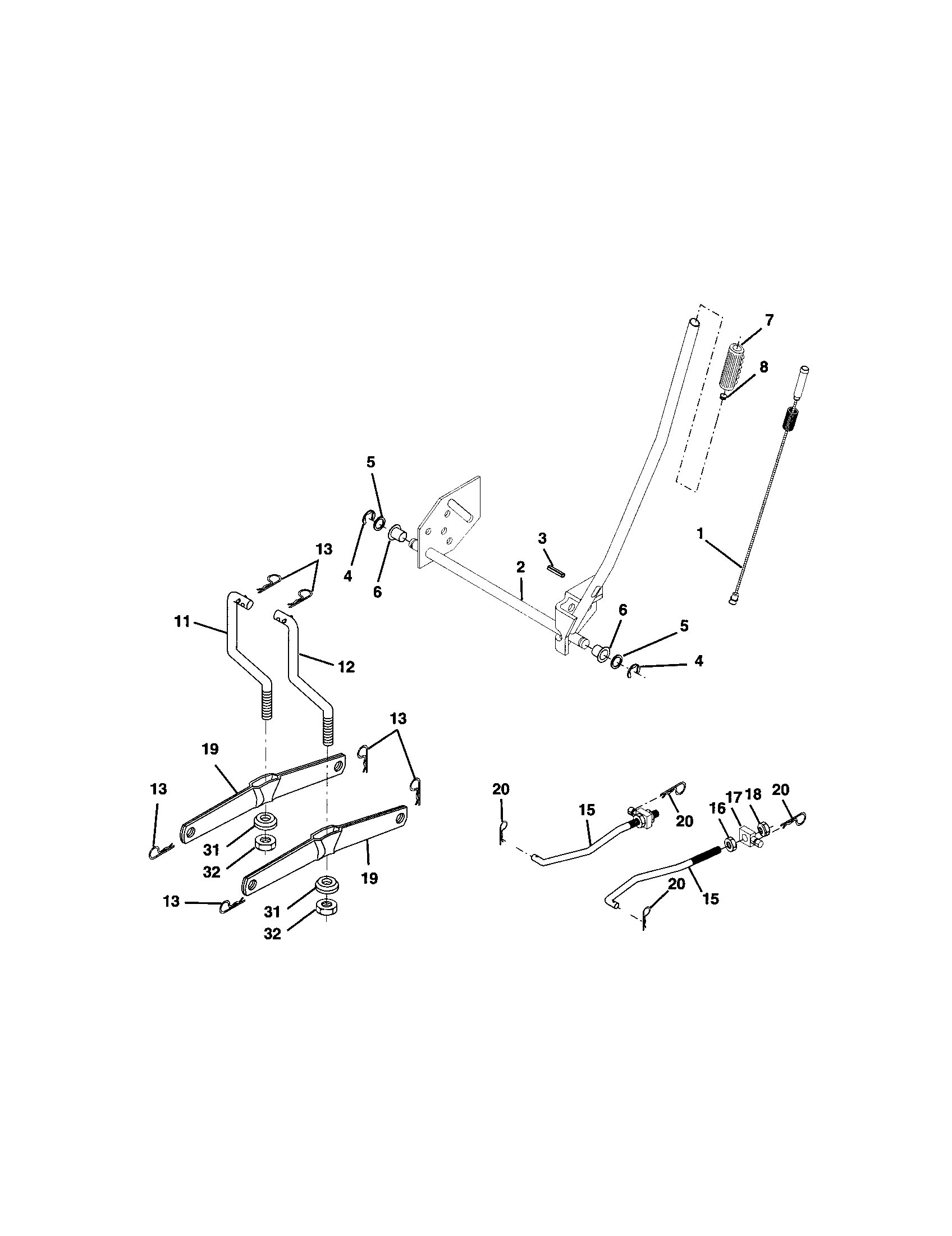 Craftsman 917271920 lift assembly diagram
