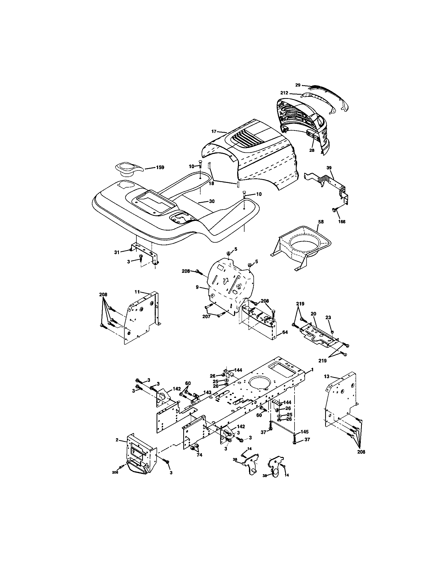 Craftsman 917272452 chassis and enclosures diagram