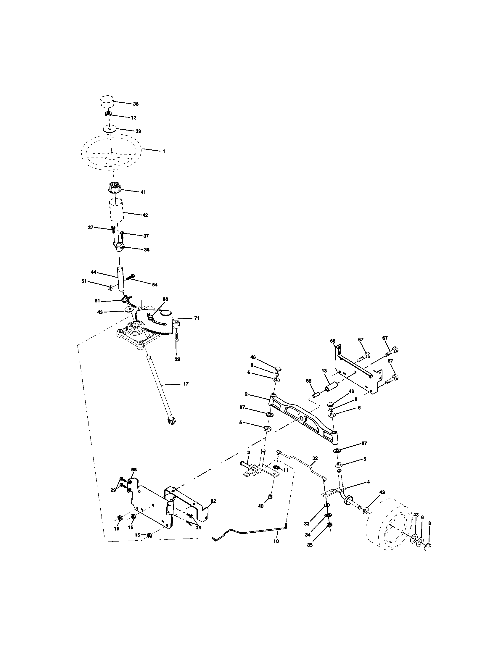 Craftsman 917272452 steering diagram