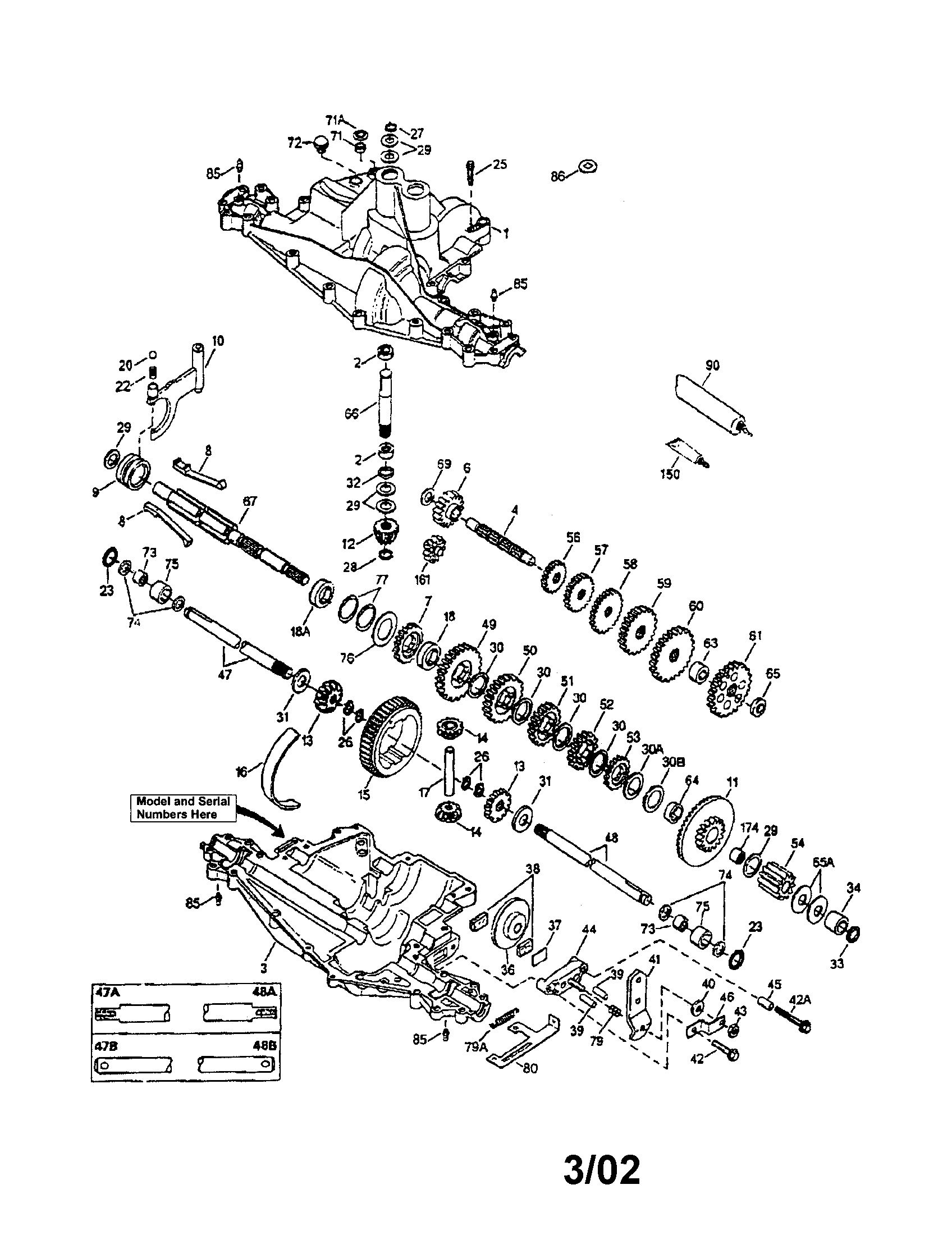 Craftsman 143915-033 peerless transaxle diagram