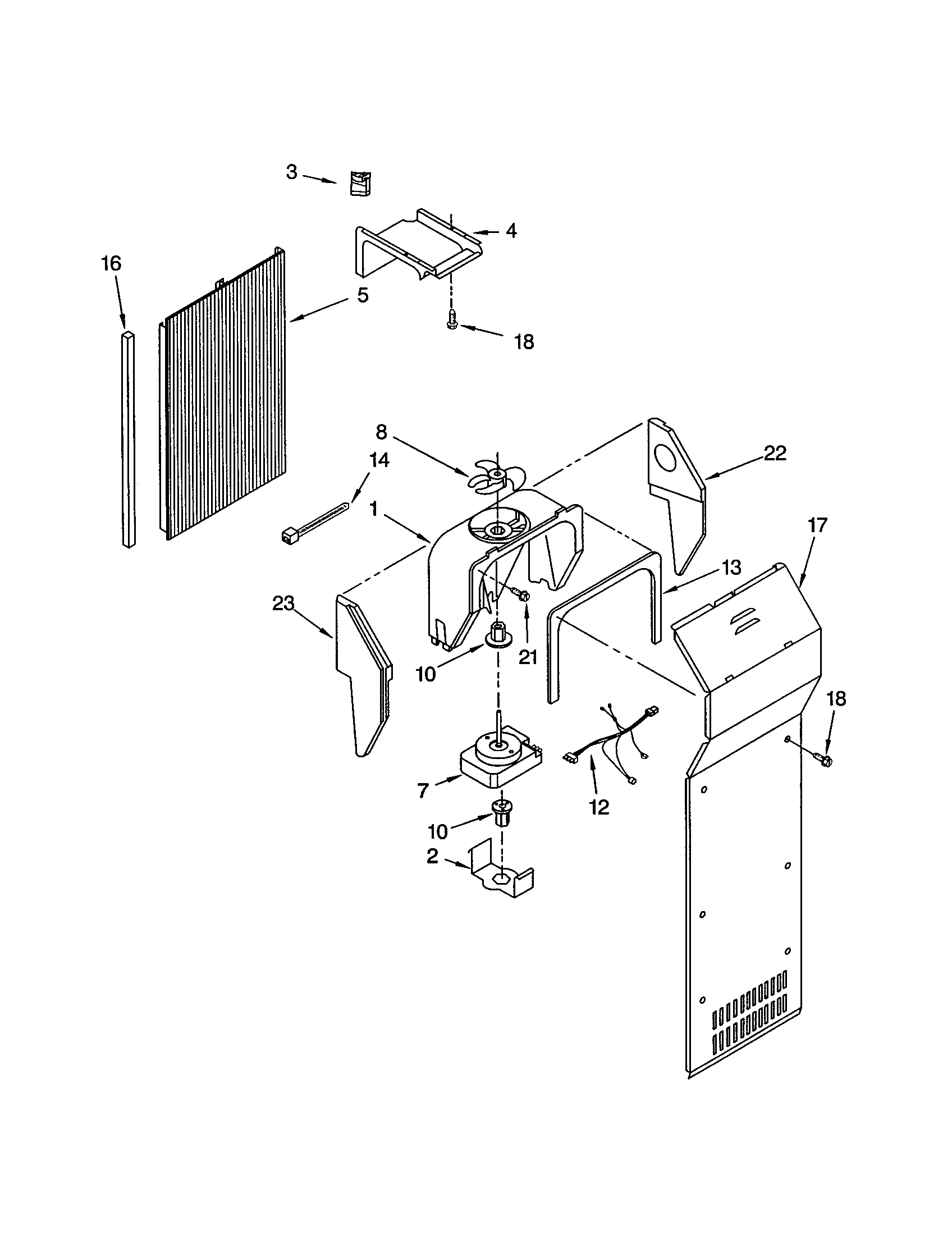 Kenmore 10653299201 air flow diagram