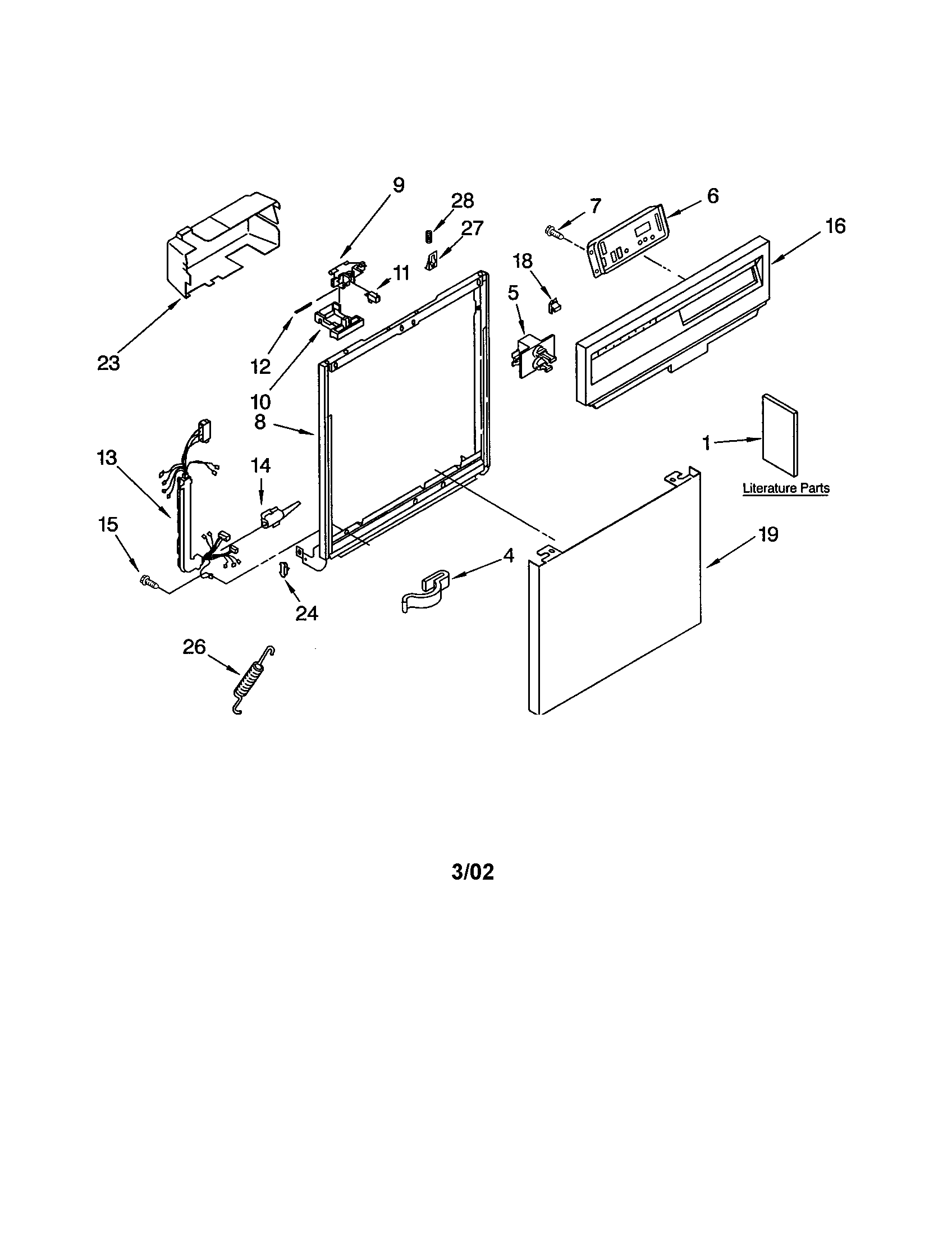 Kenmore 66515767000 frame and console diagram