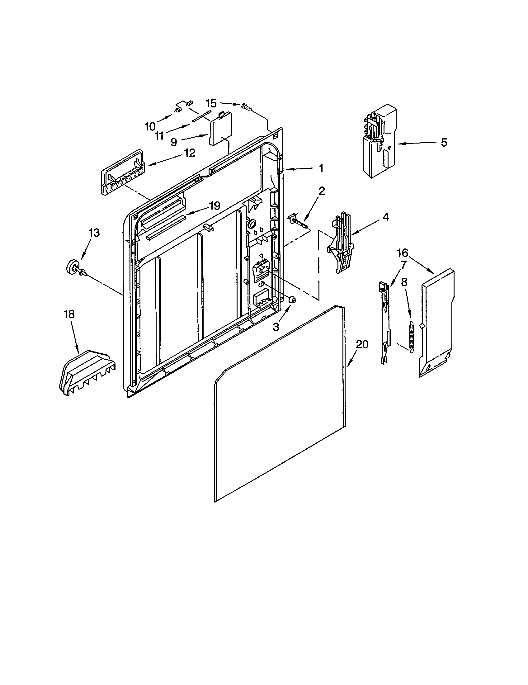 Kenmore 66515767000 inner door diagram