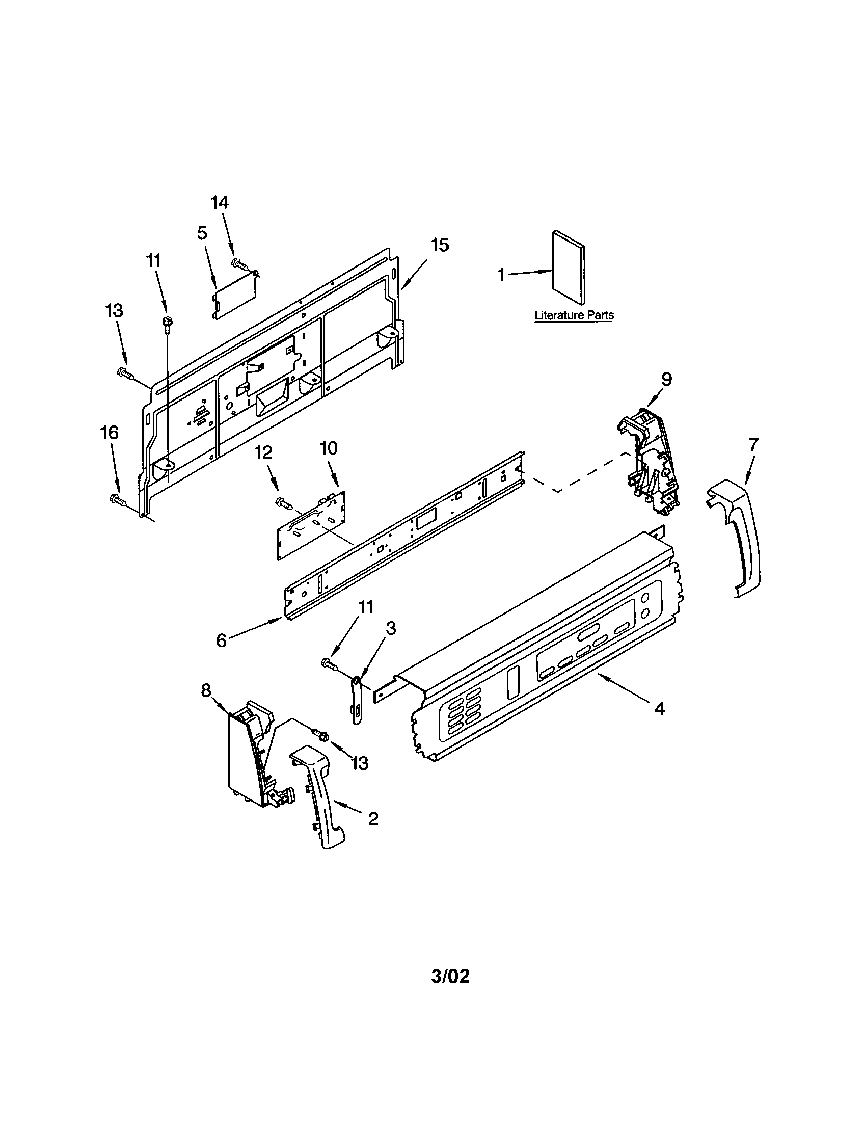 Kenmore 11073052101 console panel diagram