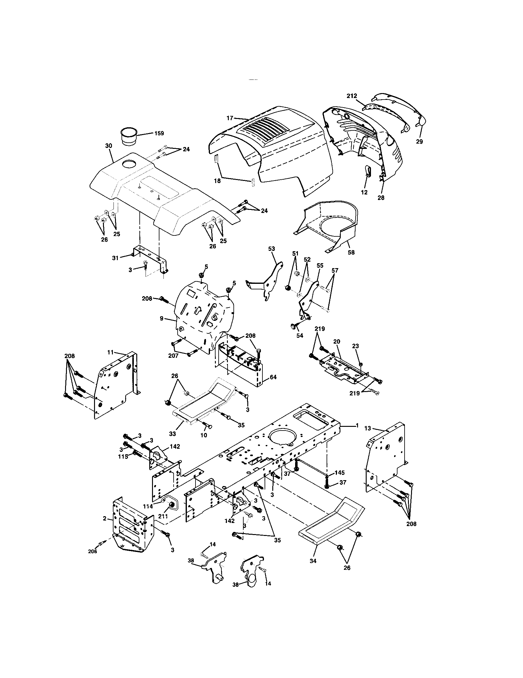 Poulan 917279892 chassis diagram