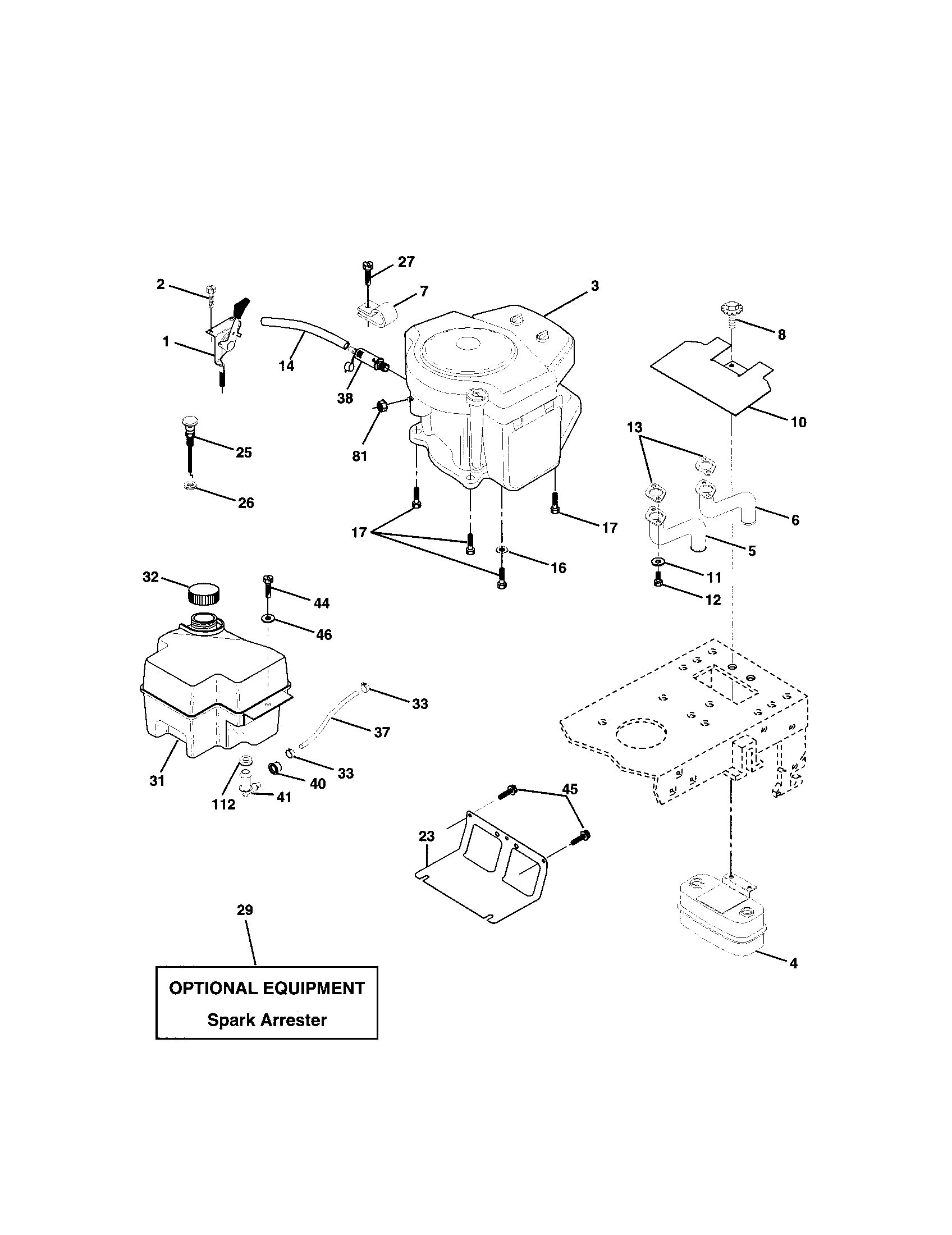 Poulan 917279892 engine diagram