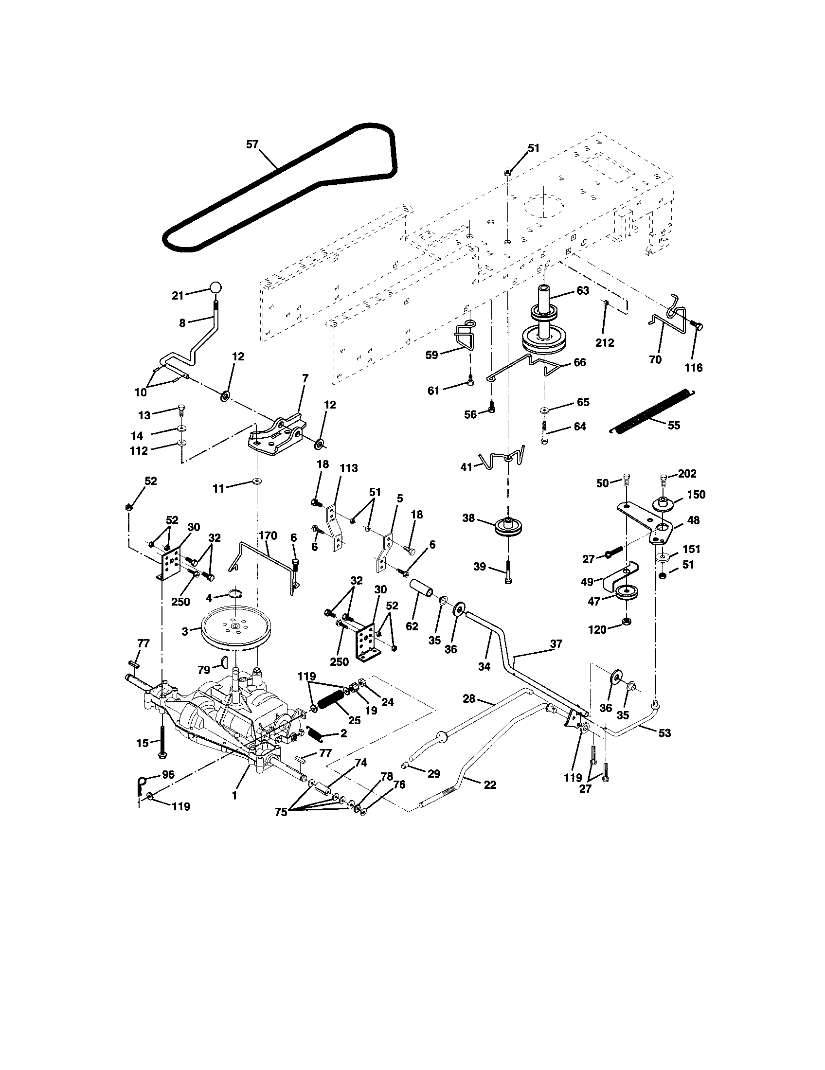 Poulan 271491 ground drive diagram