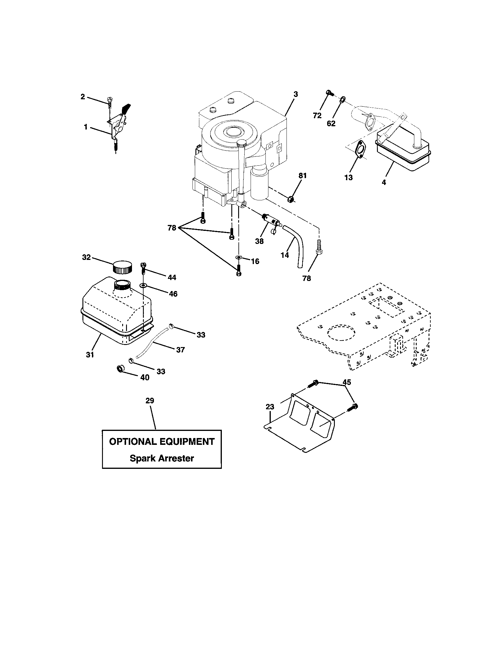 Poulan 271491 engine diagram