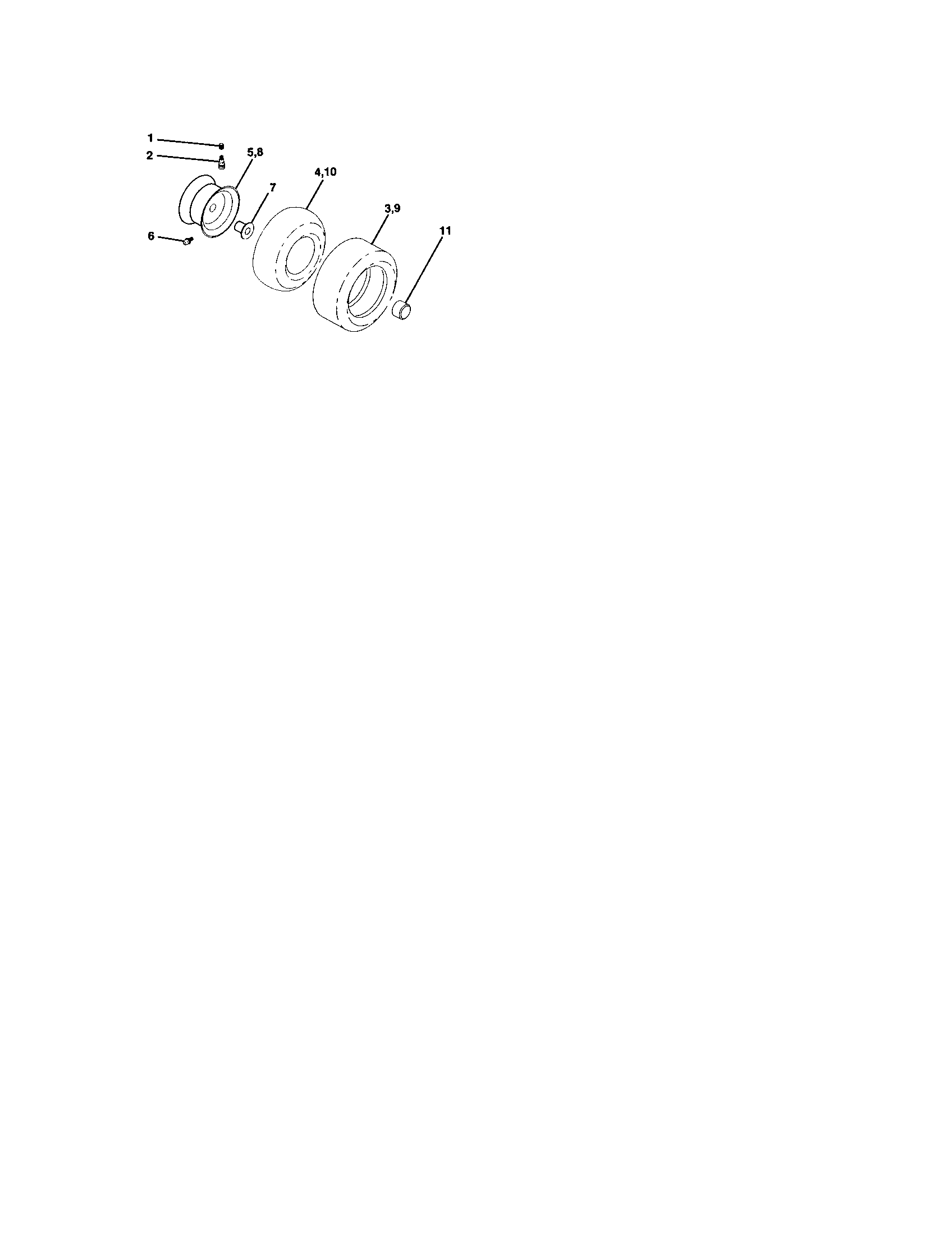 Craftsman 917258010 wheels and tires diagram