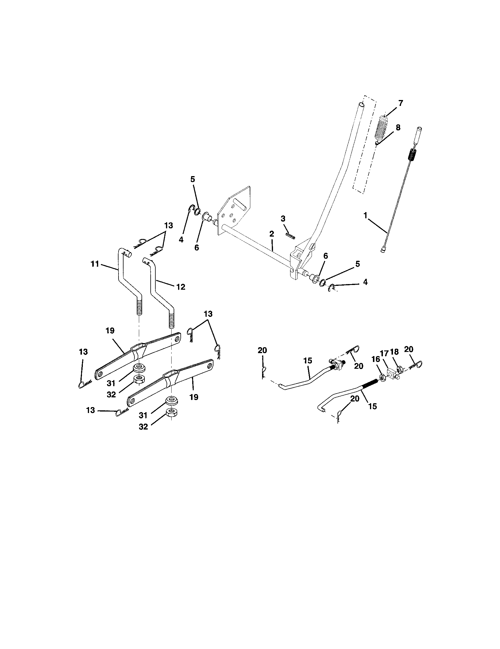 Craftsman 917258010 lift assembly diagram