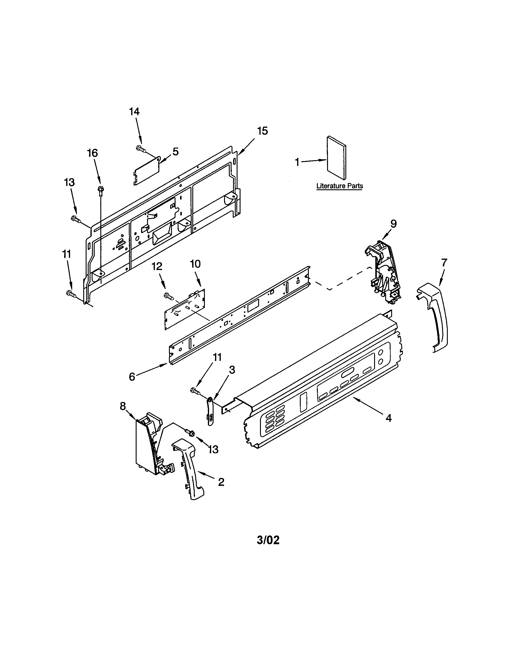 Kenmore 11063042101 console panel diagram