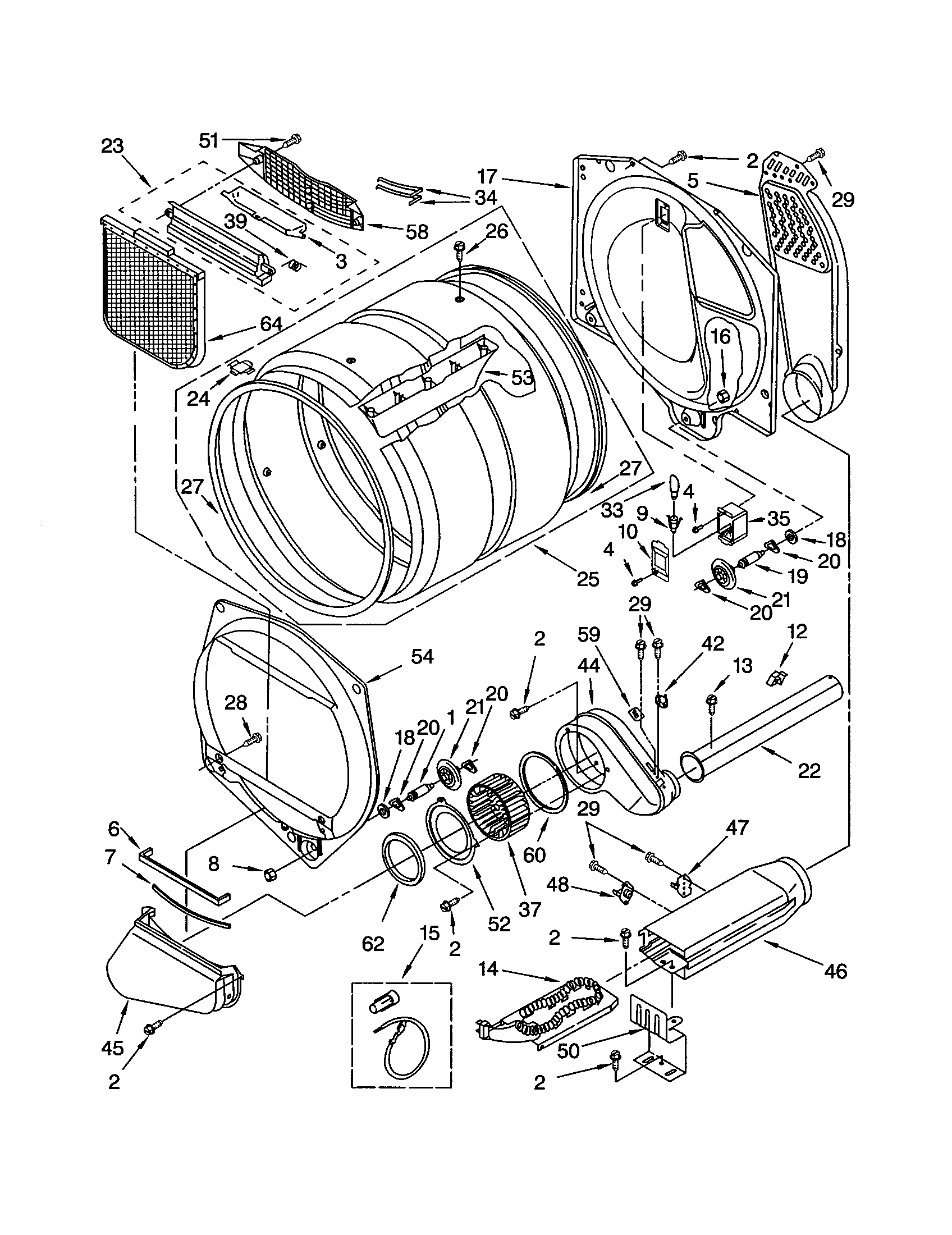 Kenmore 11063042101 bulkhead diagram