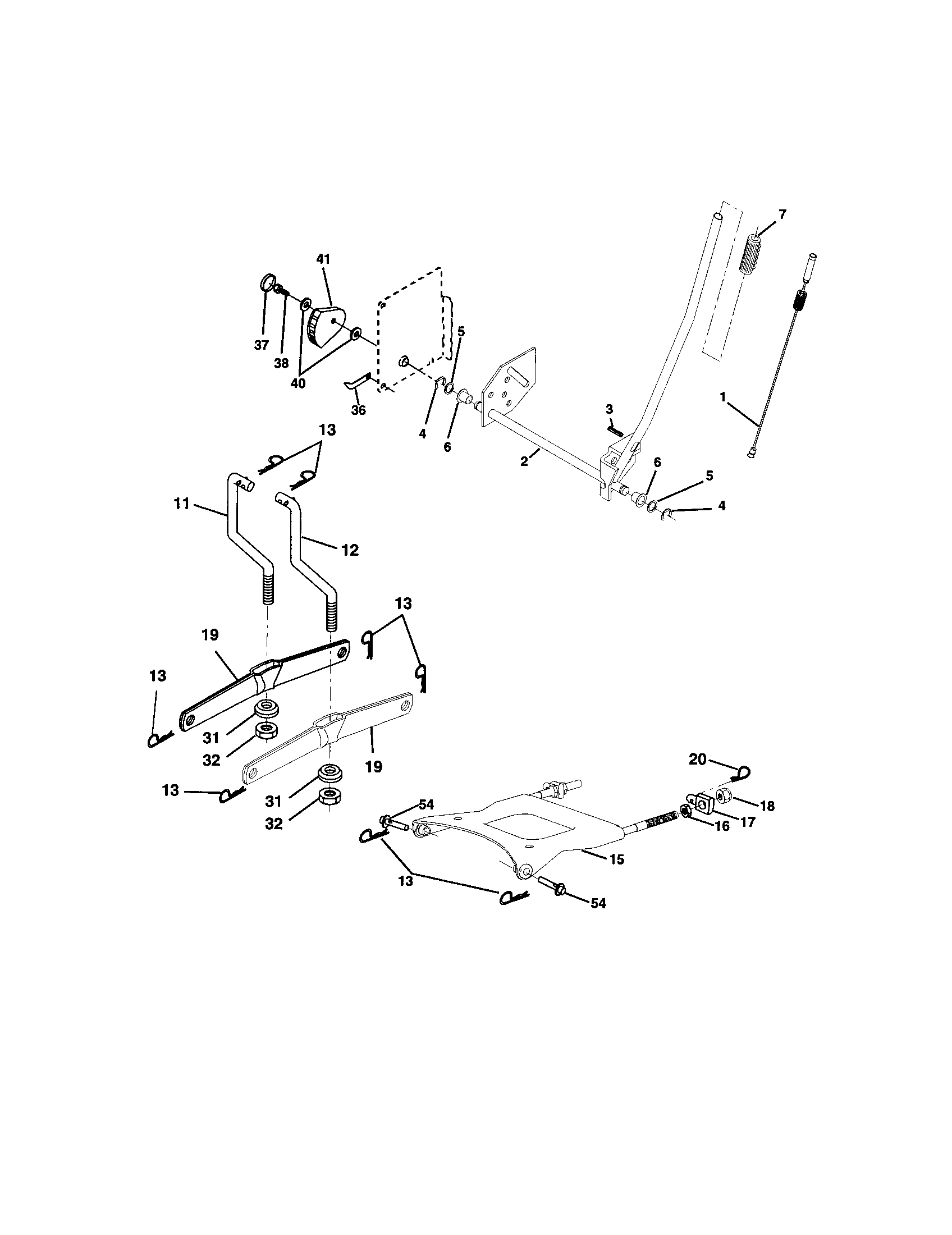 Craftsman 917272281 lift assembly diagram