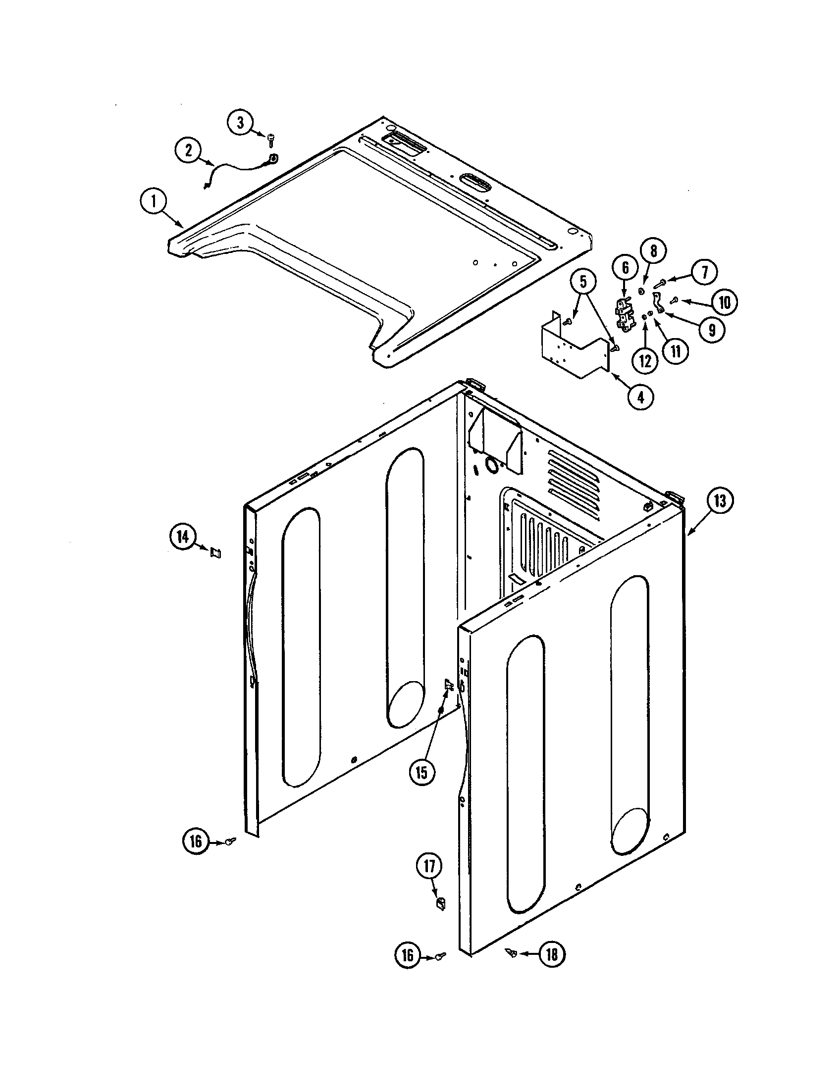Maytag MDG9706AWA cabinet diagram