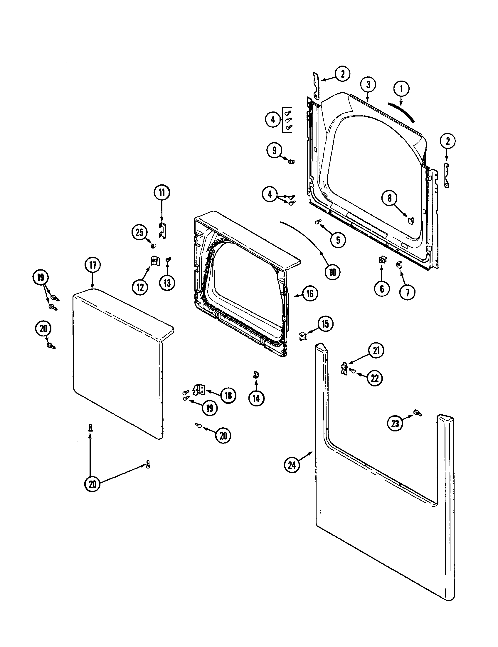 Maytag MDG9706AWA door diagram