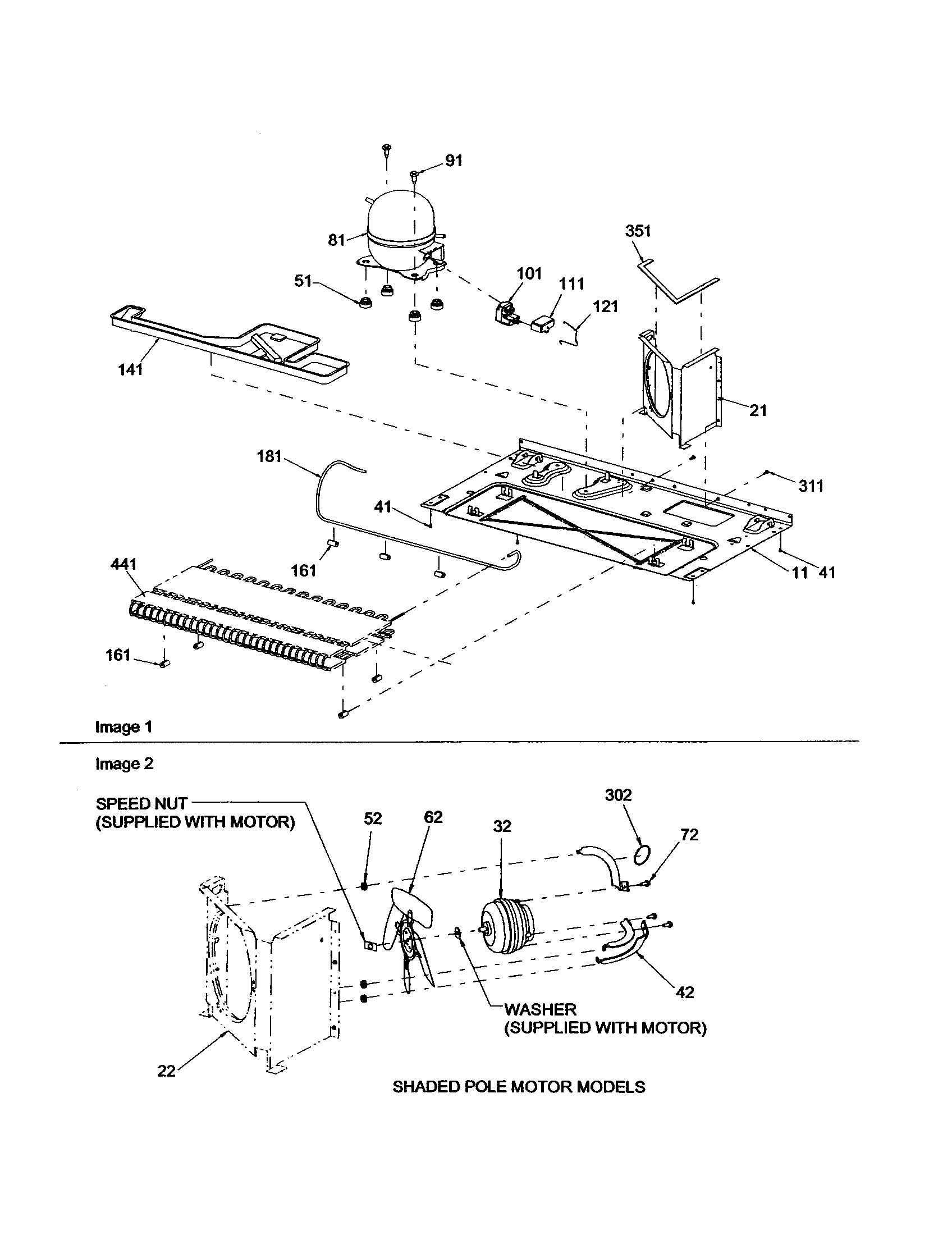 Amana DRS2663BB-PDRS2663BB0 machine compartment diagram