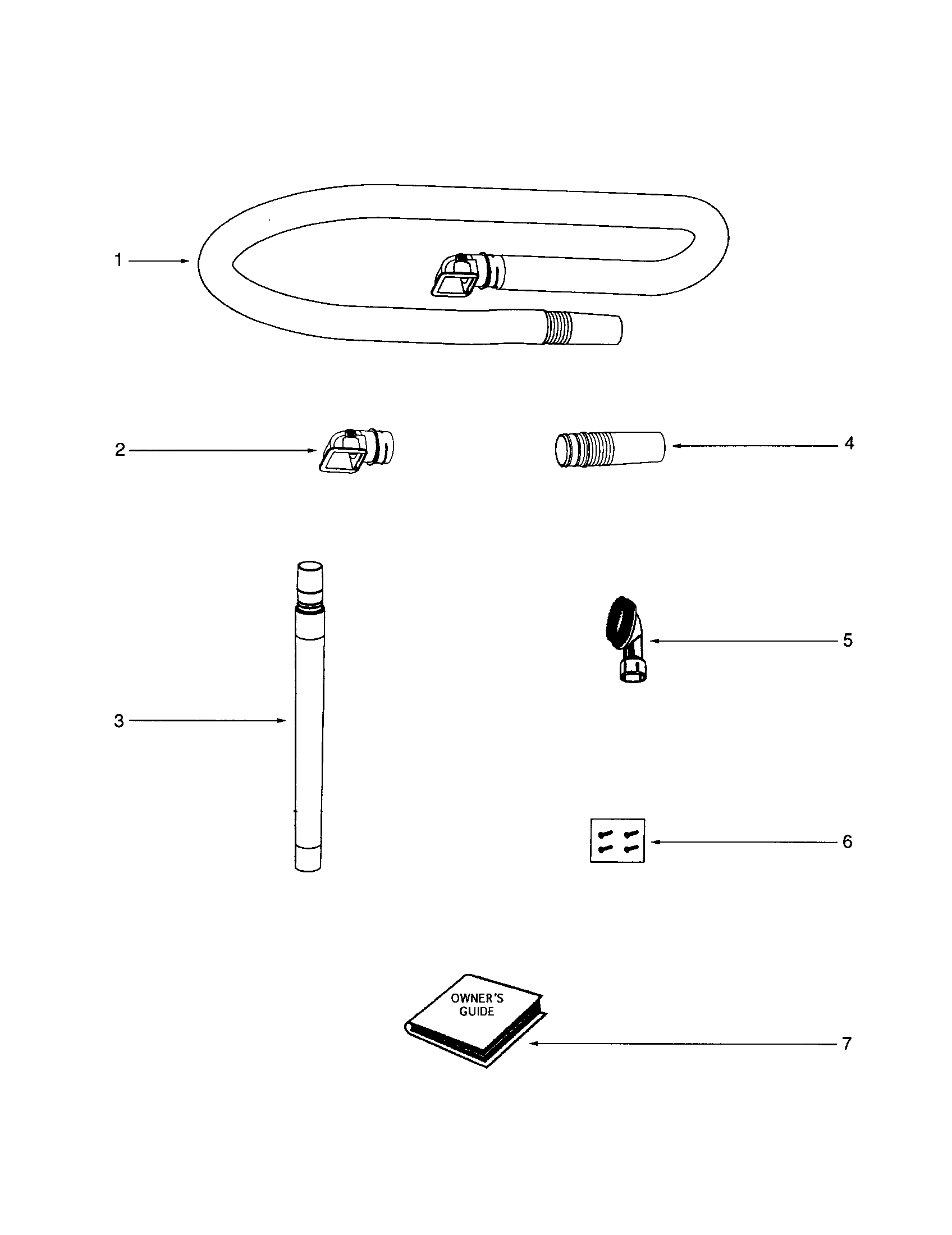 Eureka 5810A hose/attachments diagram