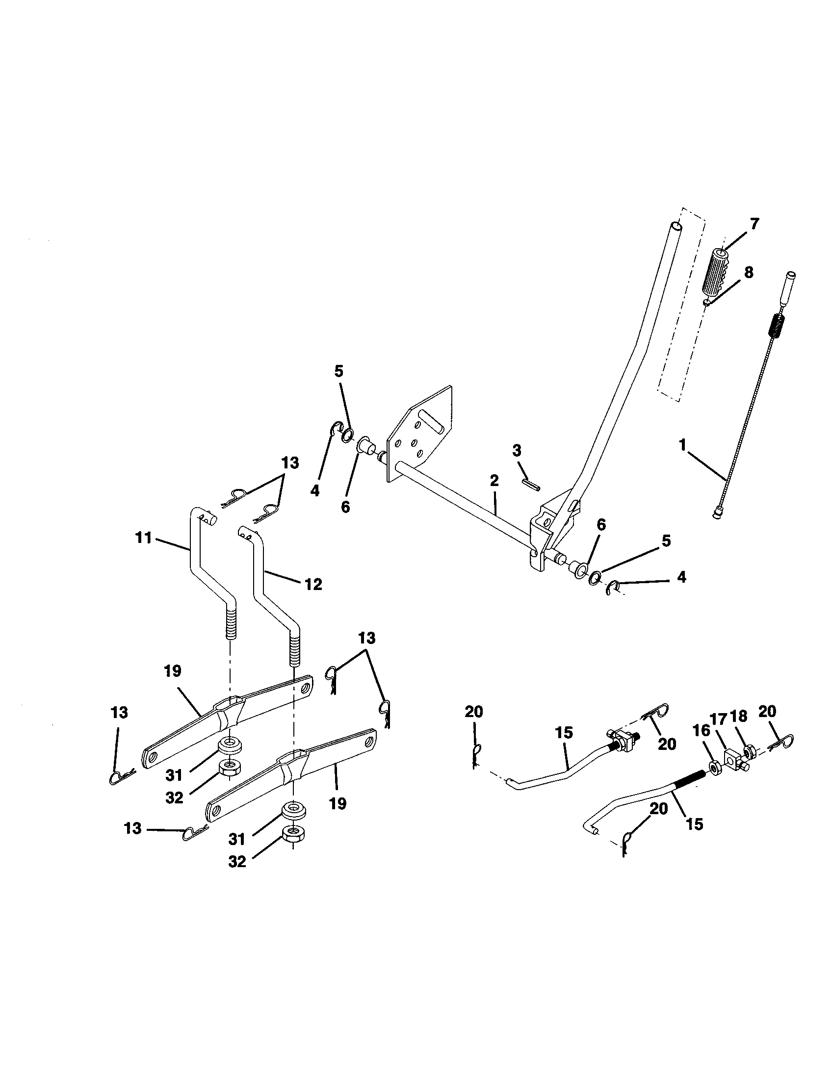 Craftsman 917277041 lift assembly diagram