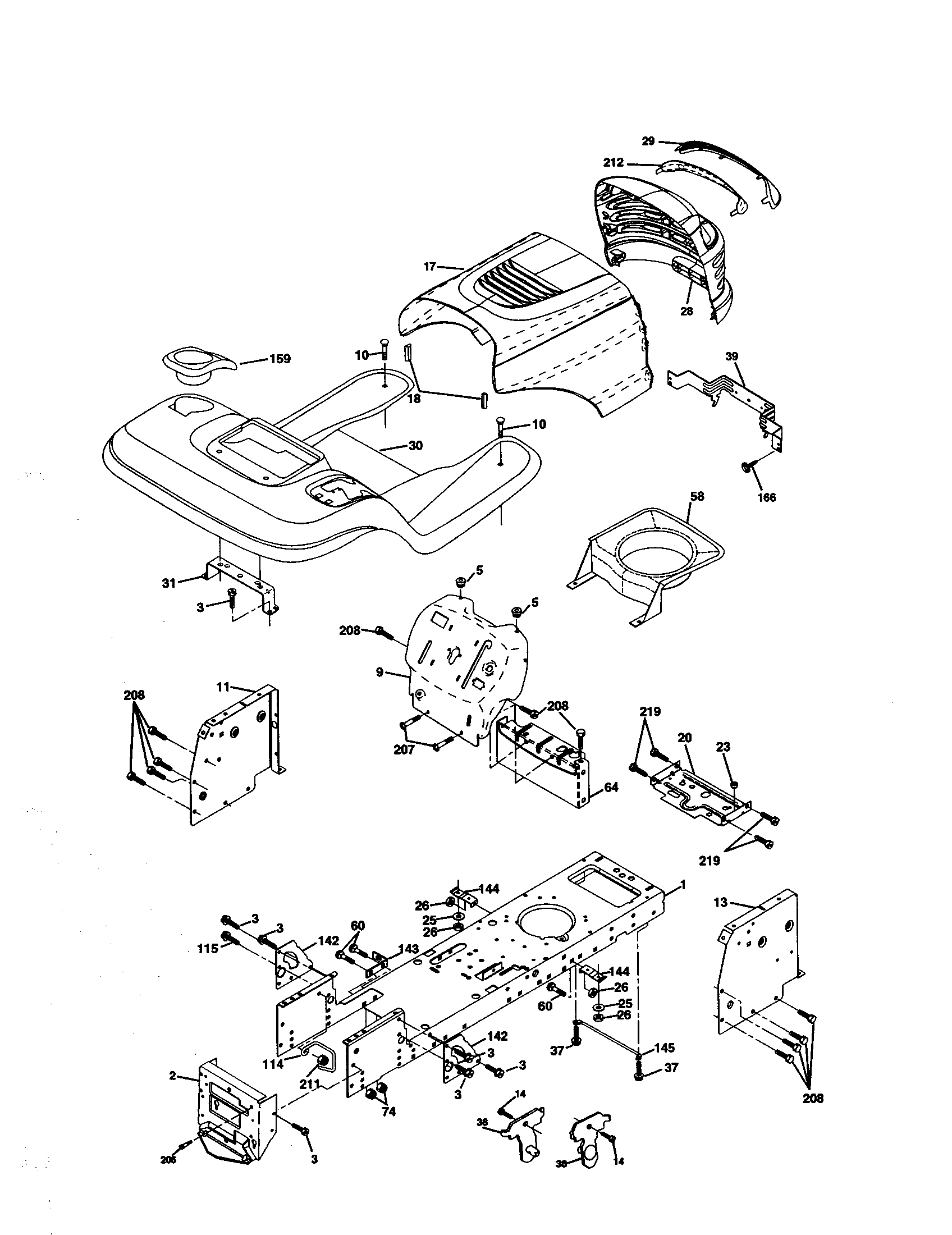 Craftsman 917277061 chassis and enclosures diagram