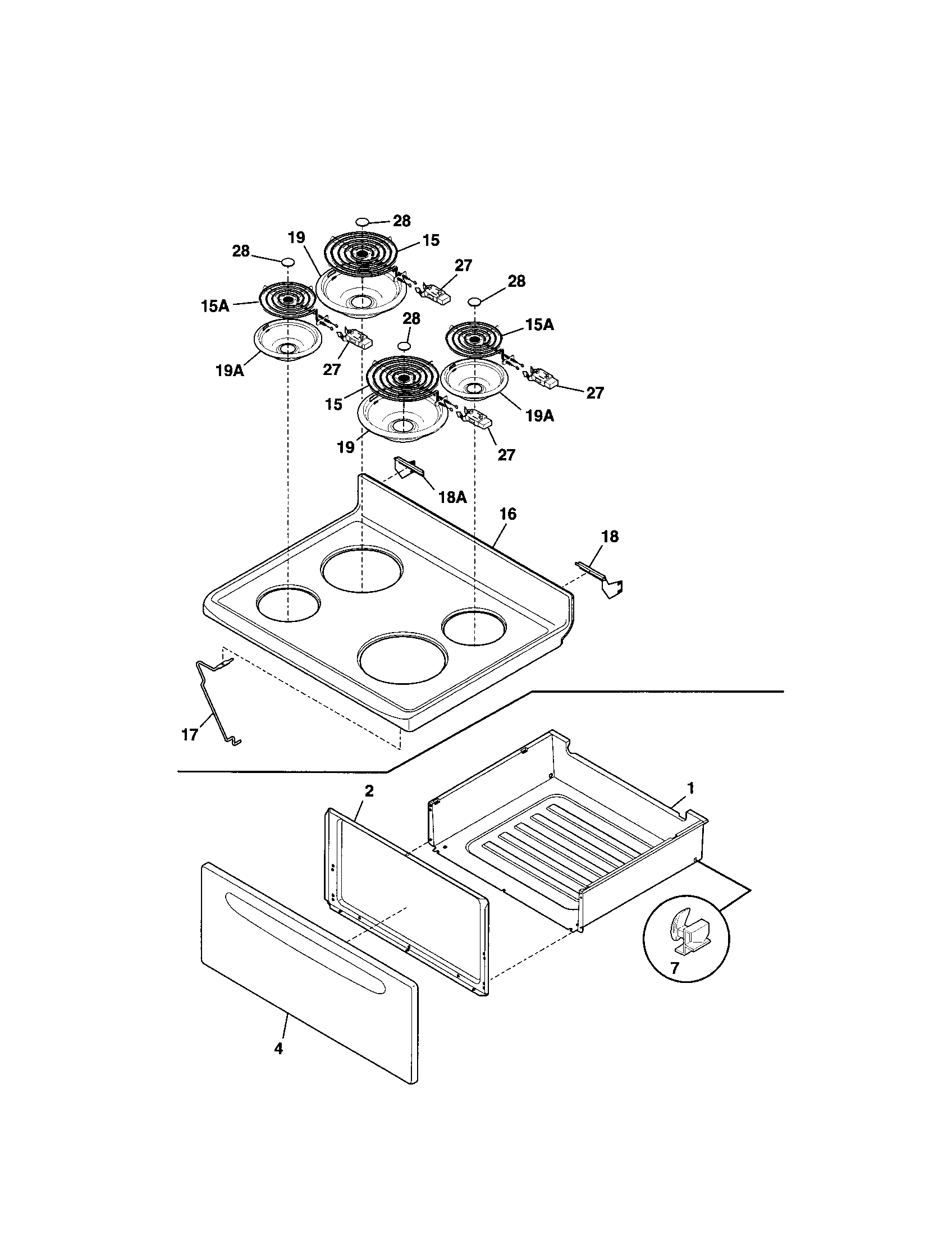 Kenmore 79061752102 top/drawer diagram