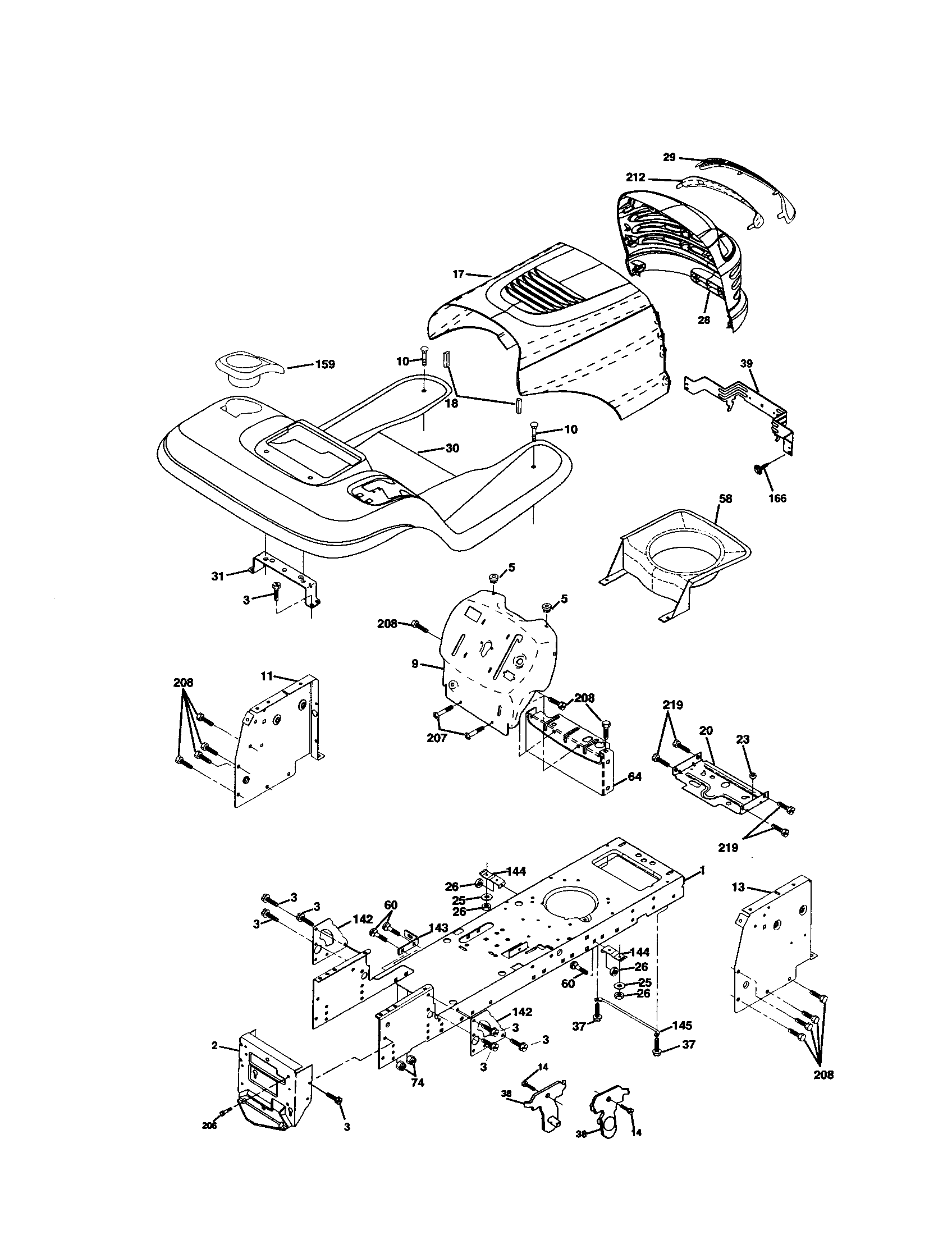 Craftsman 917277070 chassis and enclosures diagram
