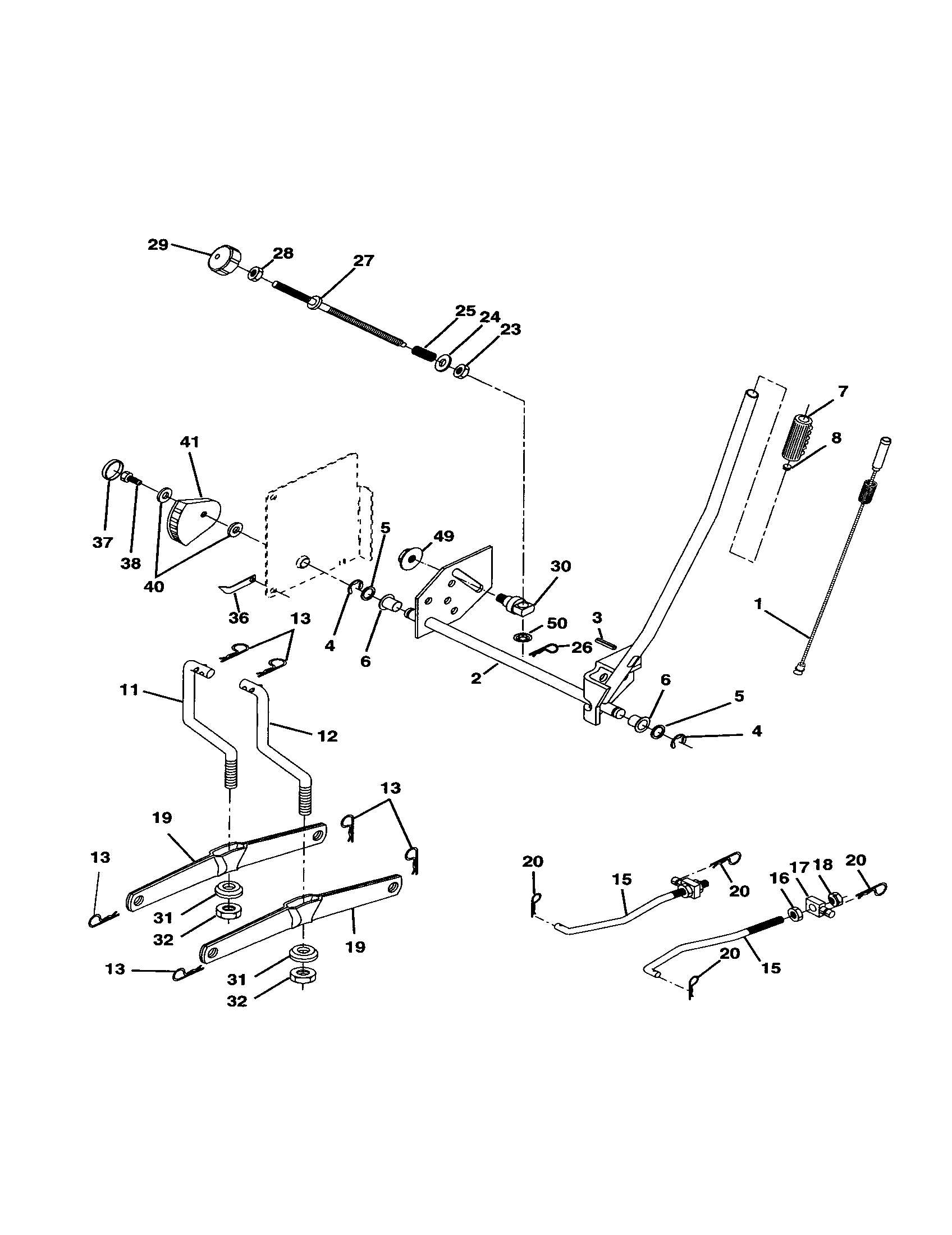 Craftsman 917277070 mower lift diagram