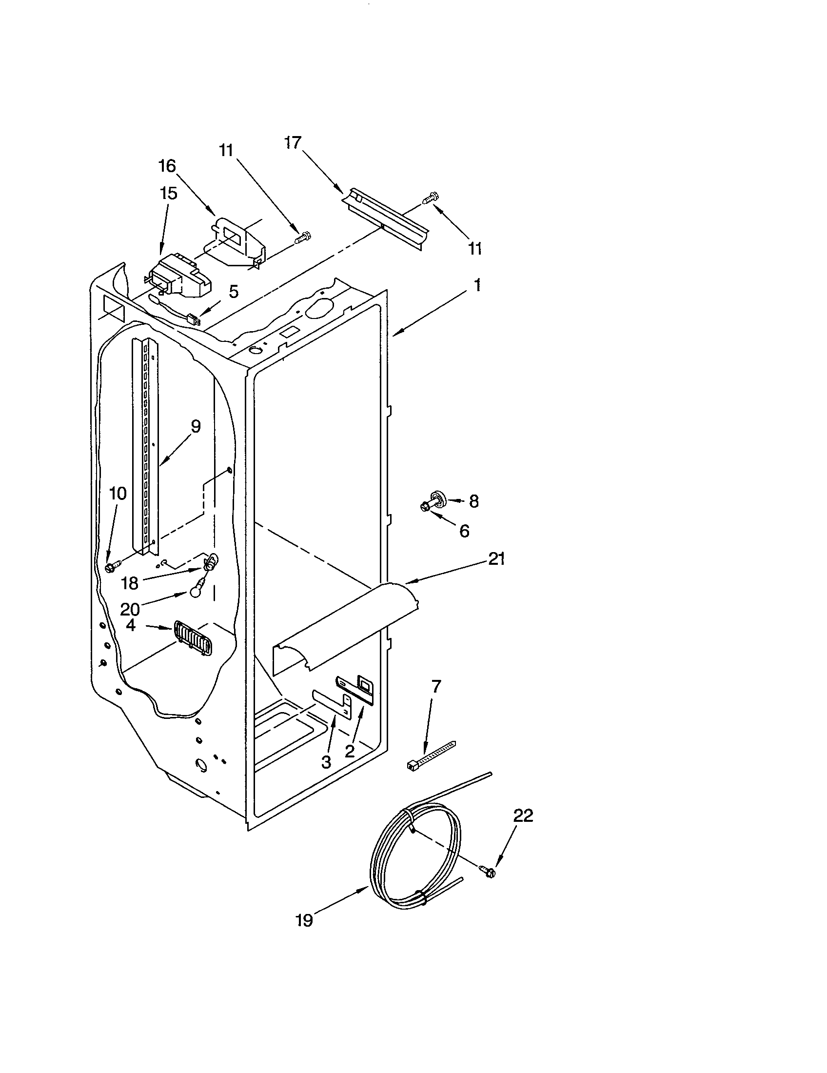 Kenmore 10653292200 refrigerator liner diagram
