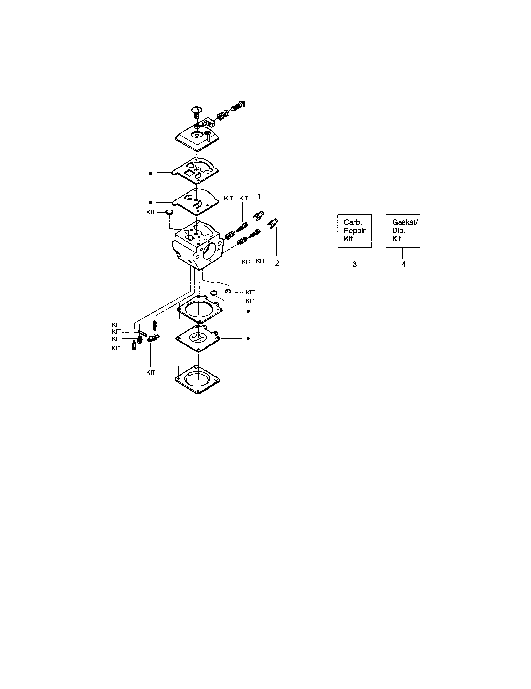 Poulan 2500LE carburetor - wt600-530071410 diagram