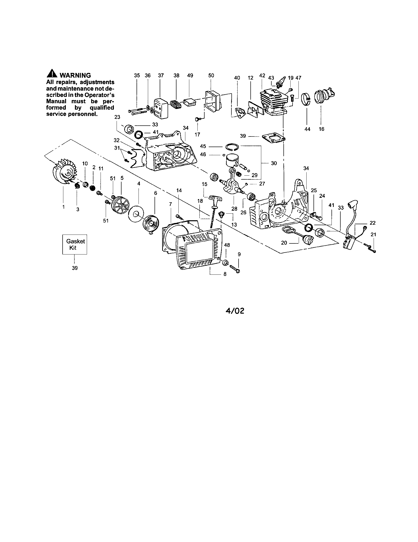 Craftsman 358351990 crankshaft/crankcase diagram
