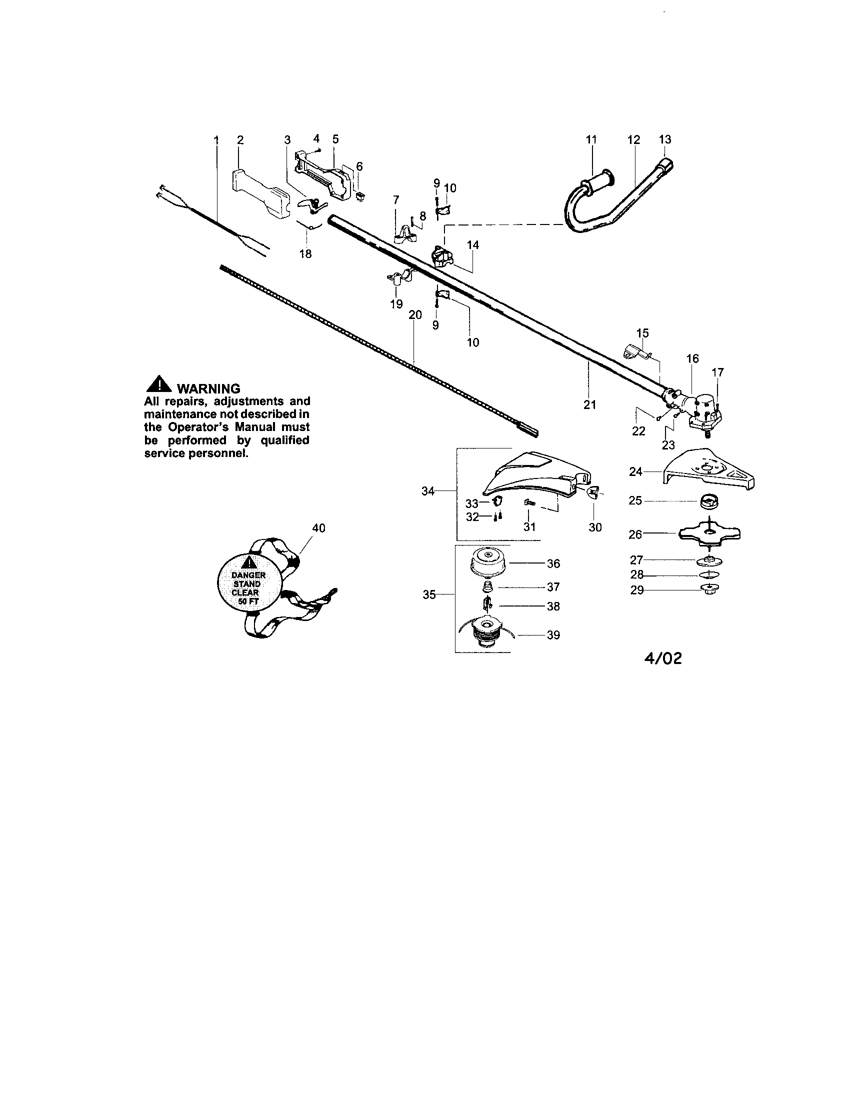 Craftsman 358744380 driveshaft/handlebar diagram