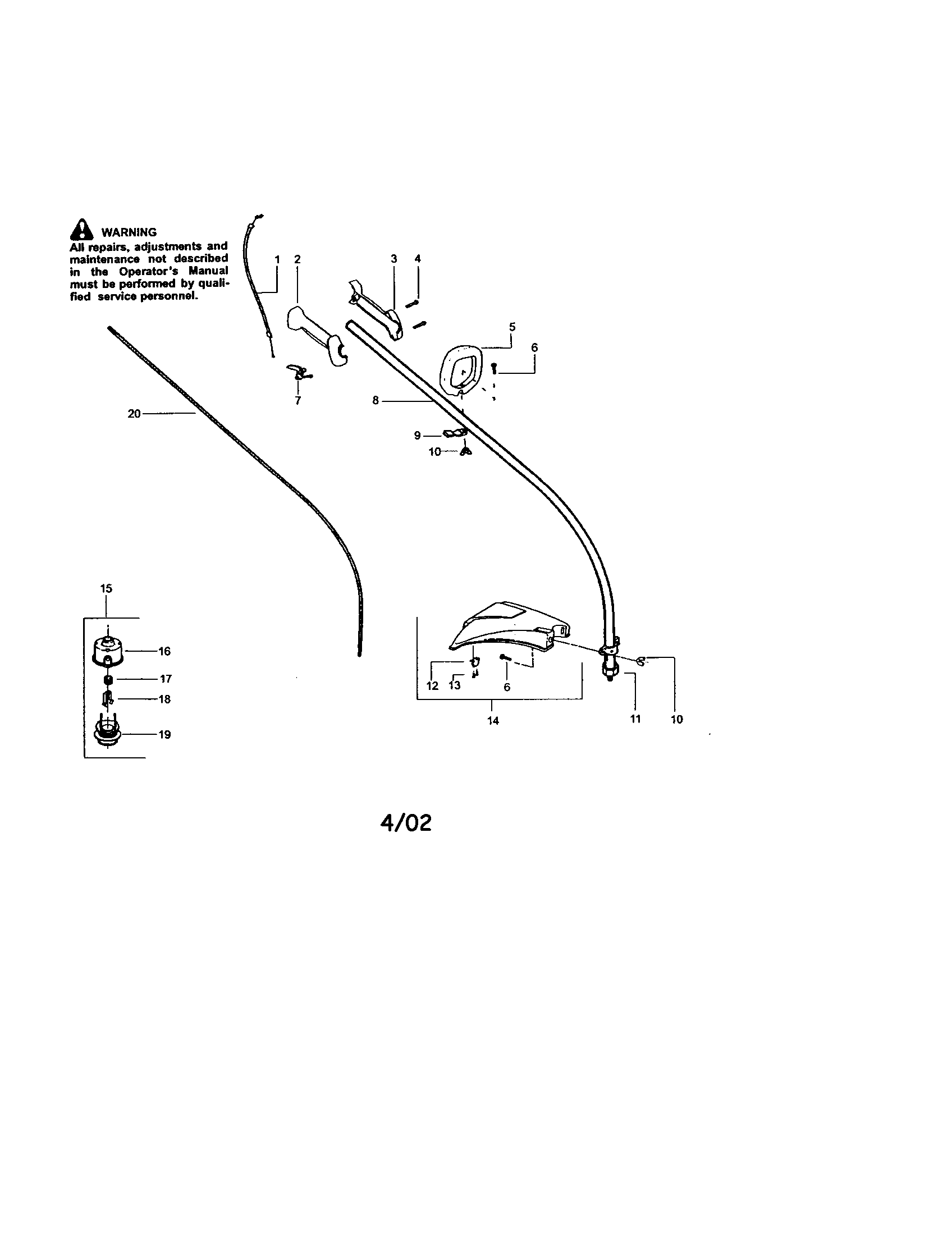 Craftsman 358795121 driveshaft diagram