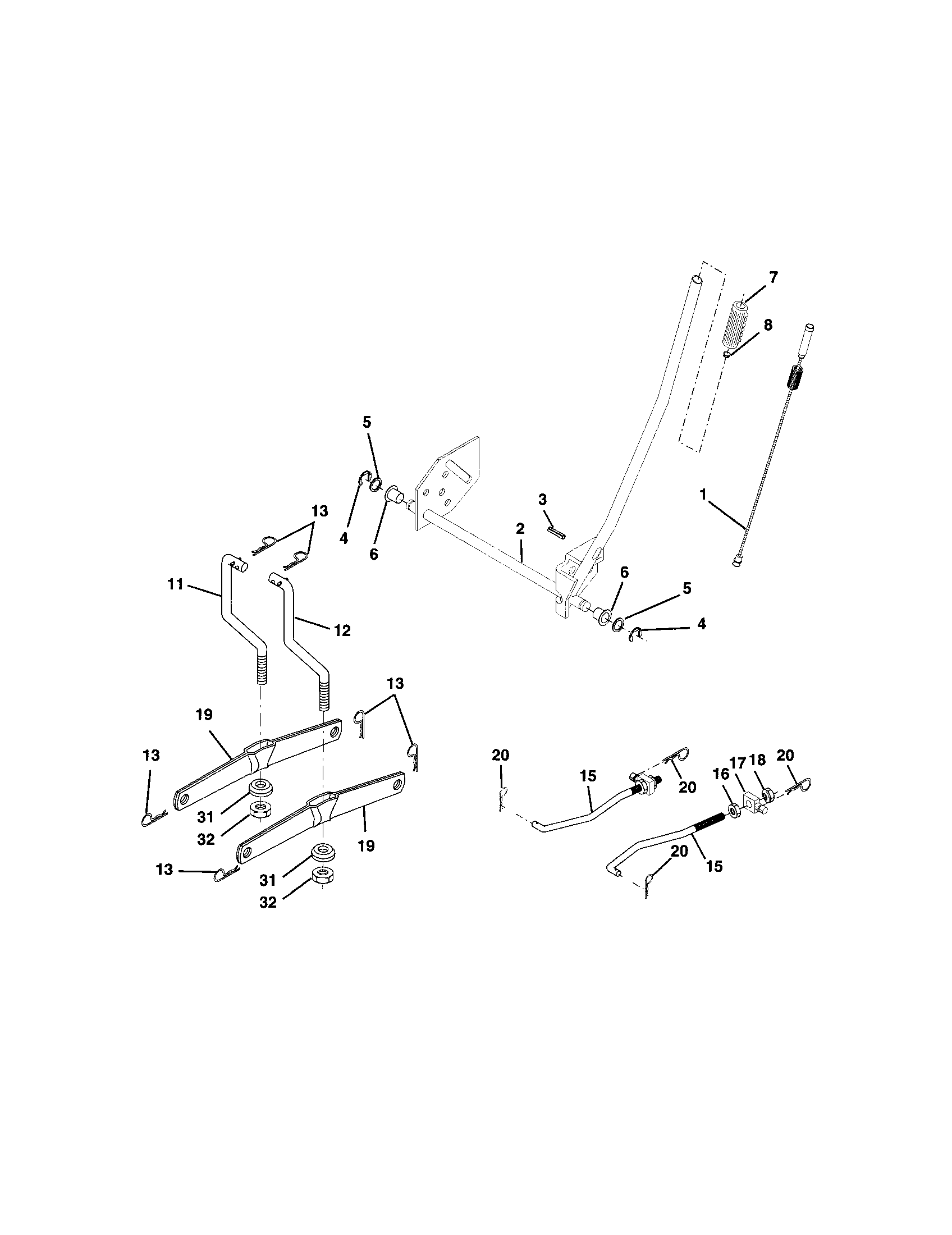 Craftsman 917271661 lift assembly diagram