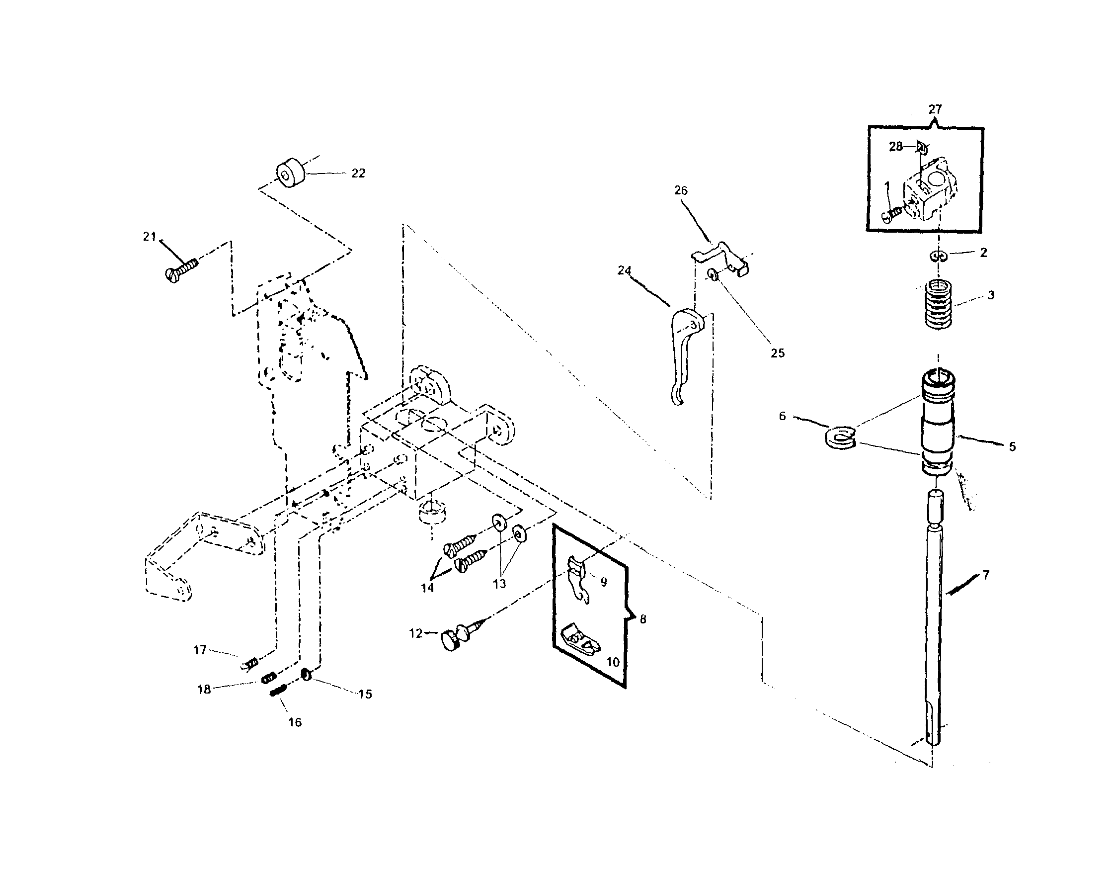 Singer 9832 pressor bar diagram