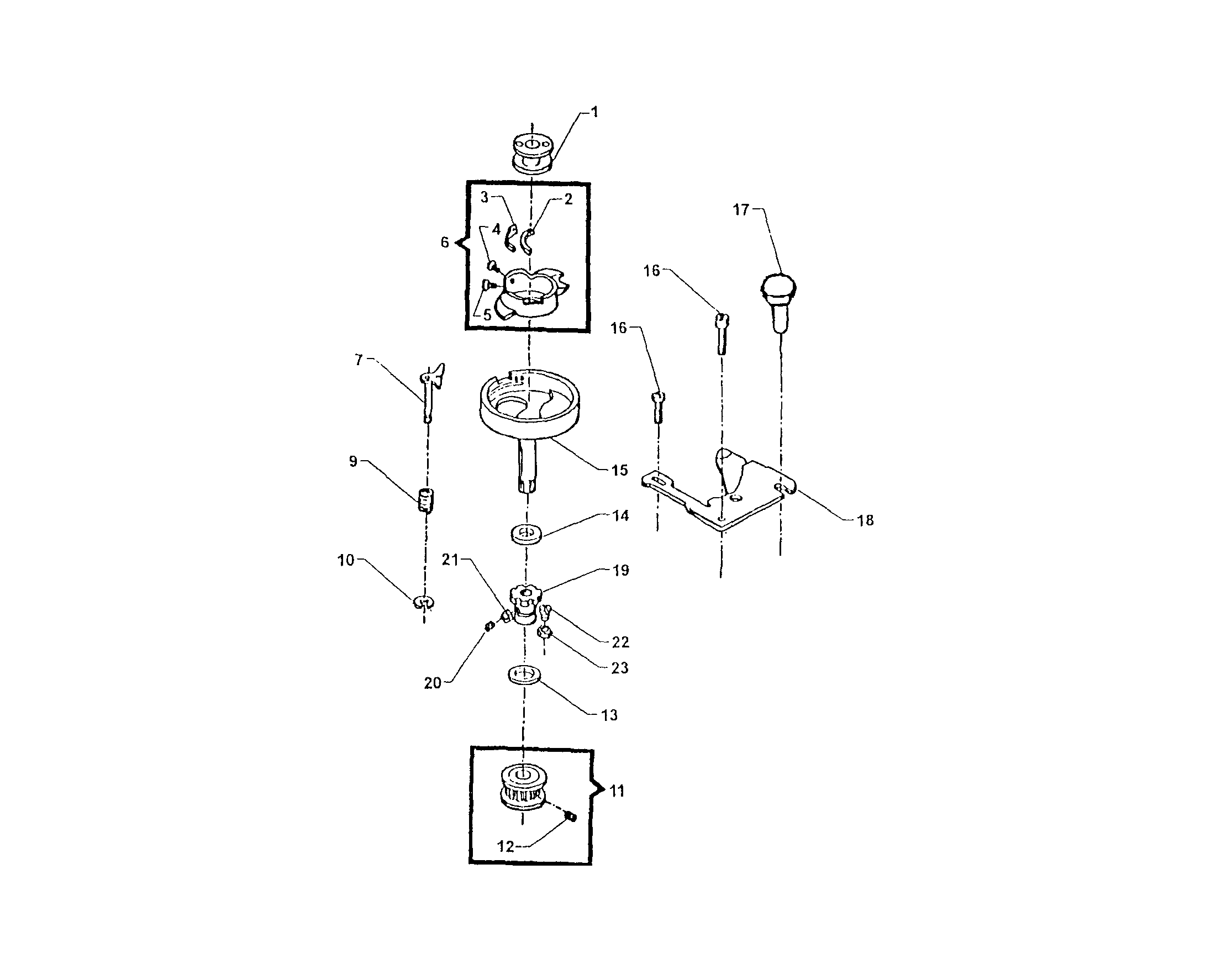 Singer 9832 hook system diagram