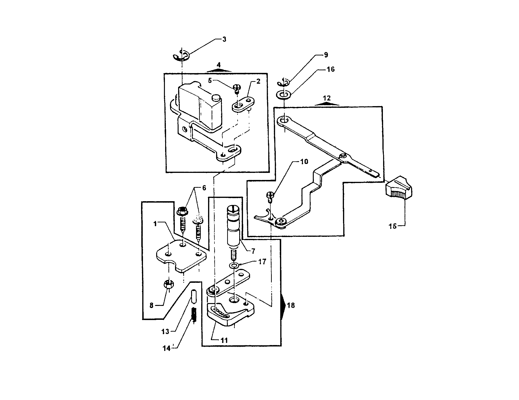 Singer 9832 needle position (i) diagram
