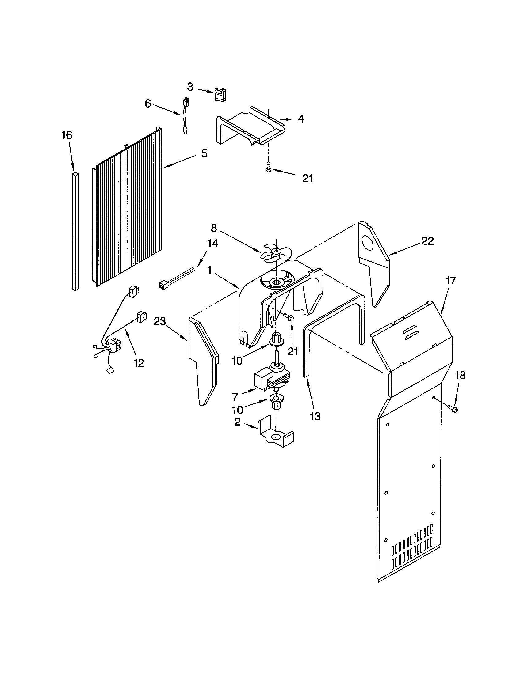 Kenmore 10652609101 air flow diagram