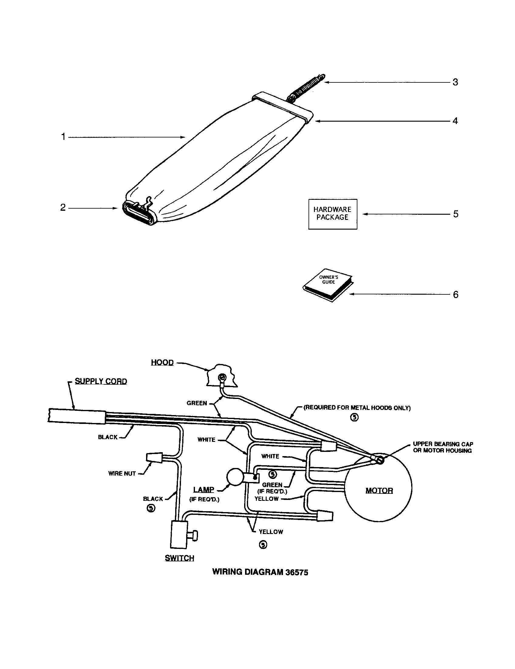 Eureka SC679JGS bag/hardware/wiring diagram diagram