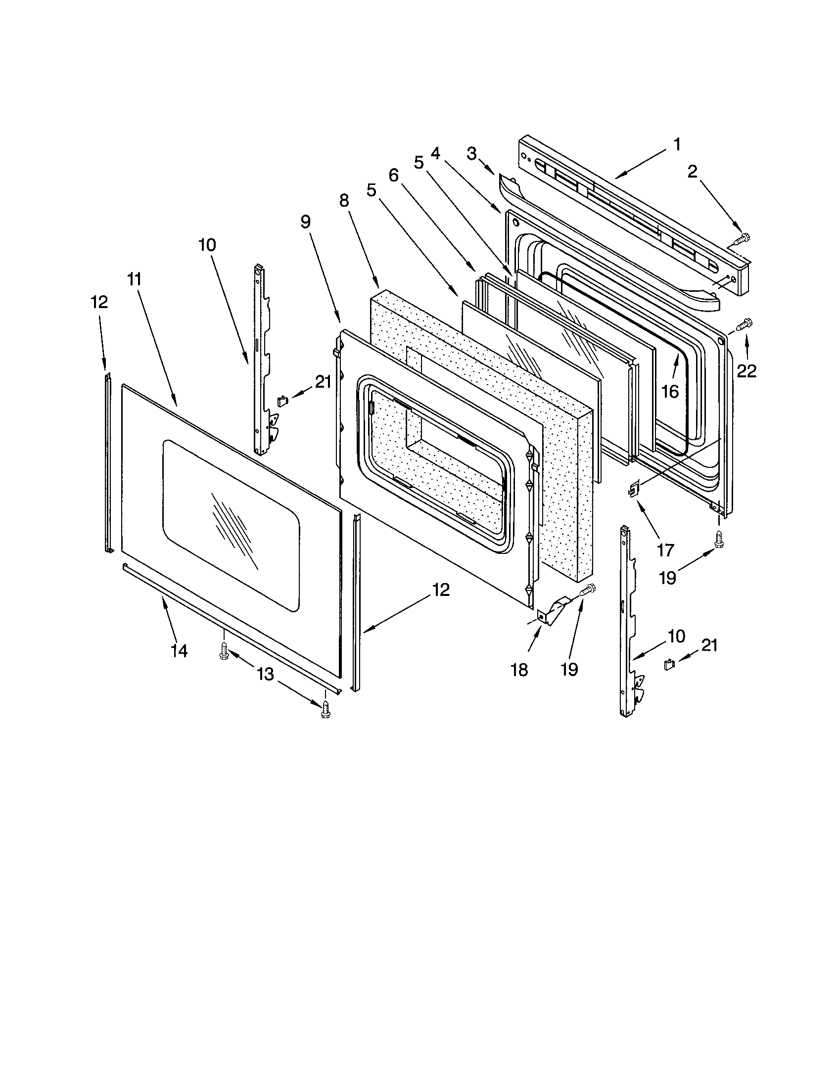Kenmore 66595824004 door diagram
