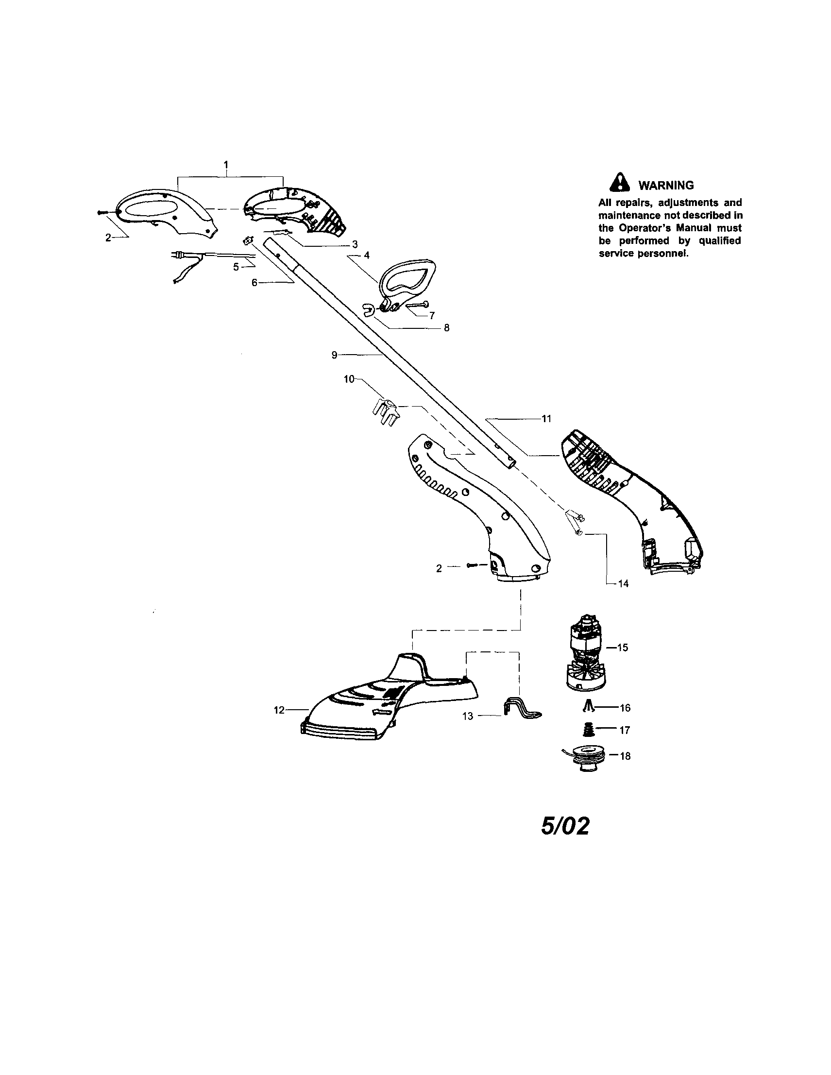 Craftsman 944511100 trimmer diagram