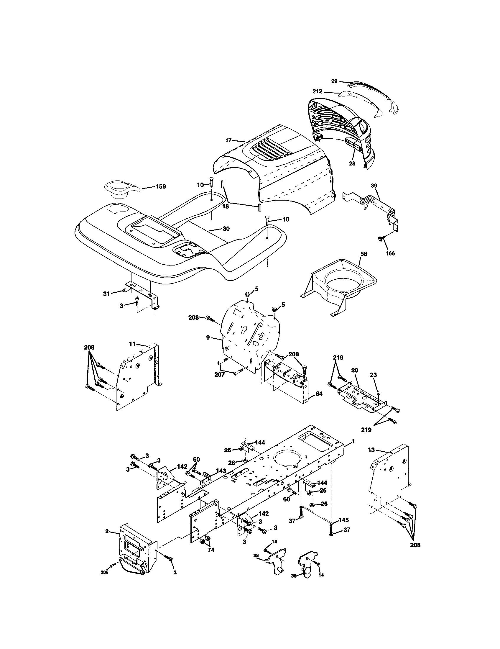 Craftsman 917272463 chassis and enclosures diagram