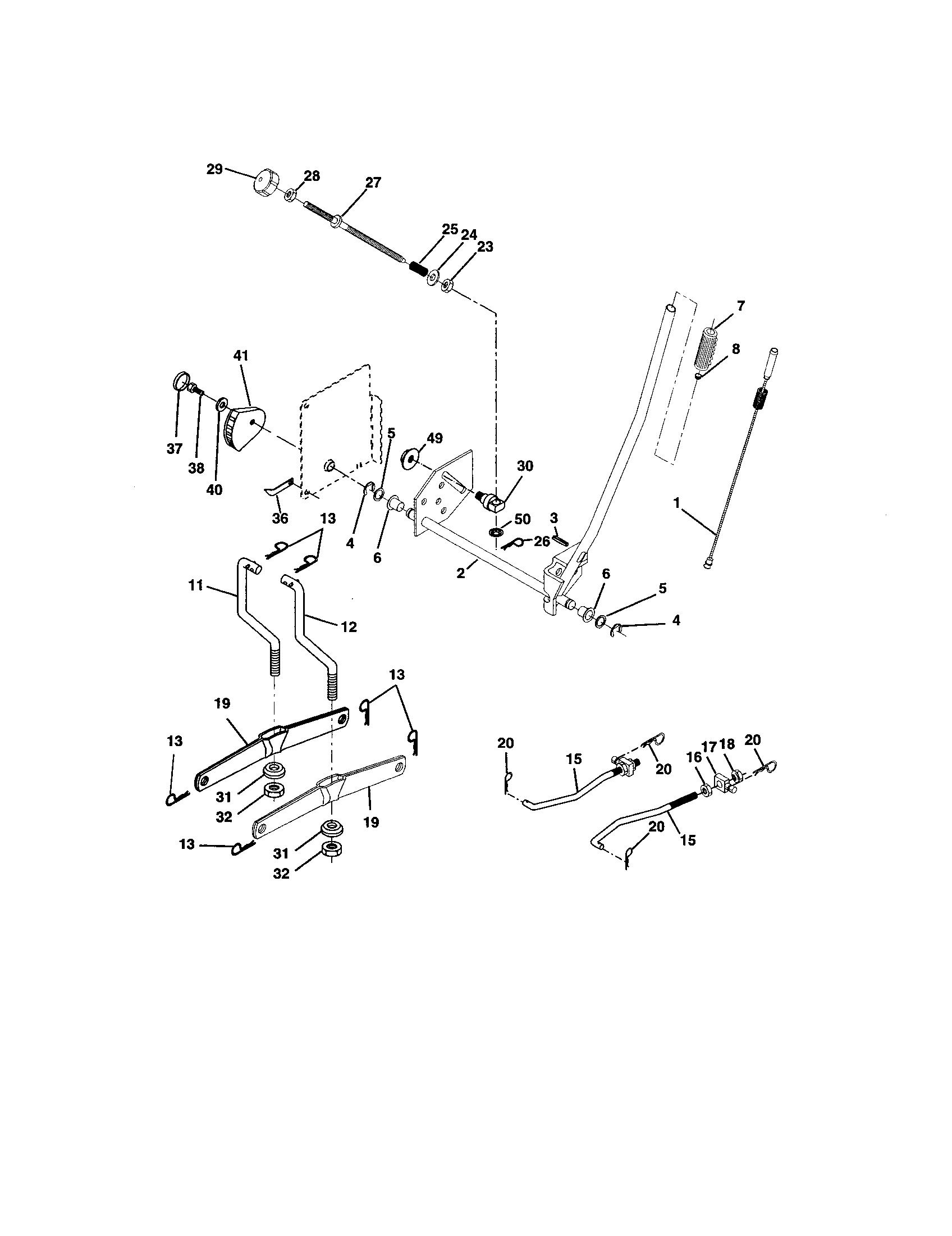 Craftsman 917272463 lift assembly diagram