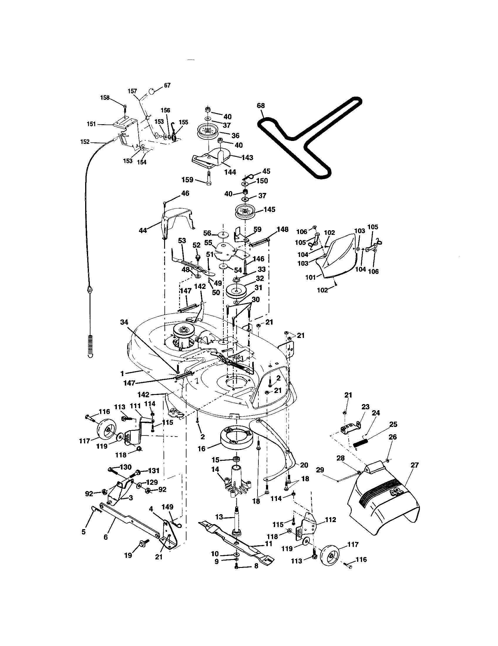 Craftsman 917272463 mower deck diagram