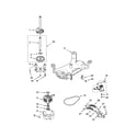 Kenmore Elite 11022084102 brake, motor and pump diagram