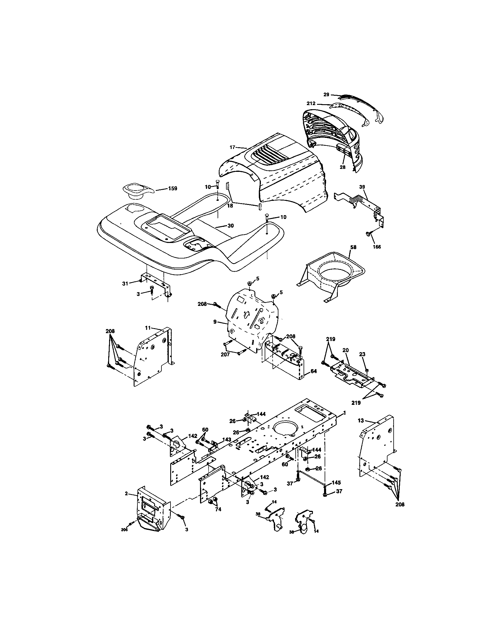 Craftsman 917272453 chassis and enclosures diagram