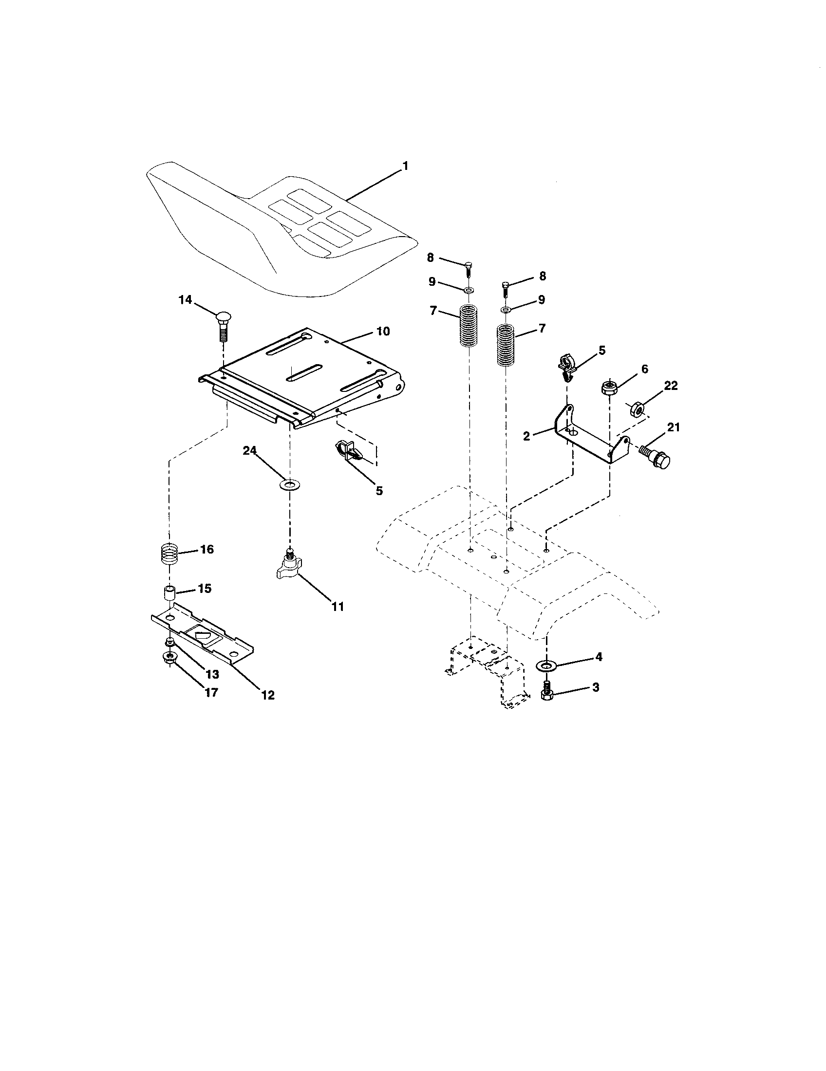 Craftsman 917272453 seat assembly diagram