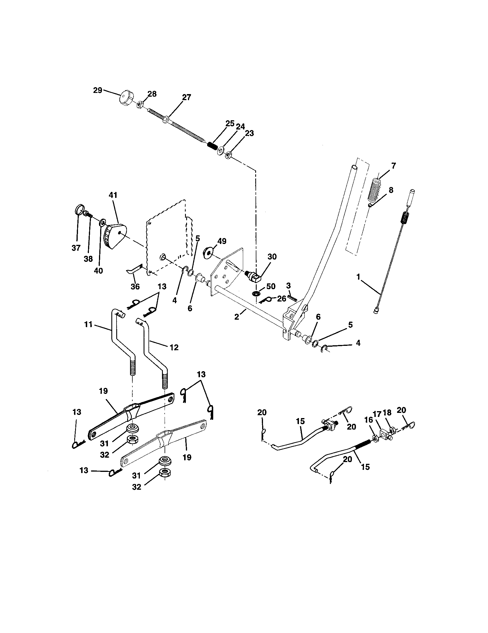 Craftsman 917272453 lift assembly diagram