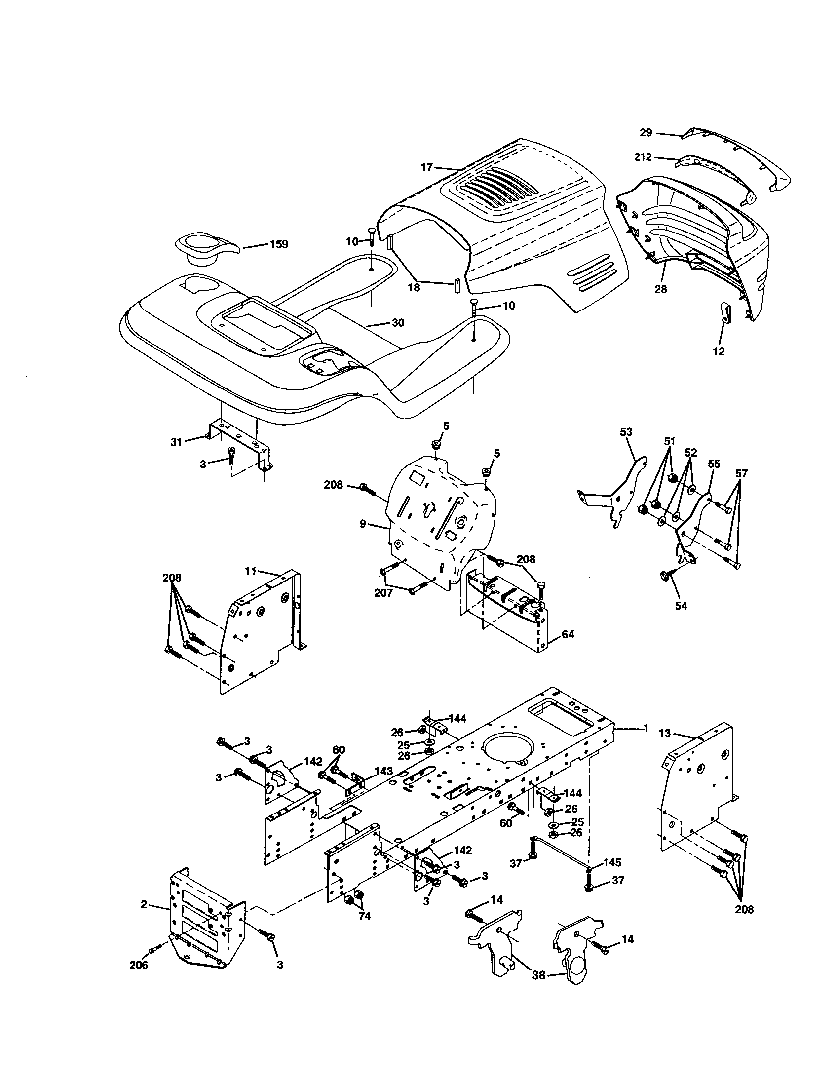 Craftsman 917277031 chassis and enclosures diagram